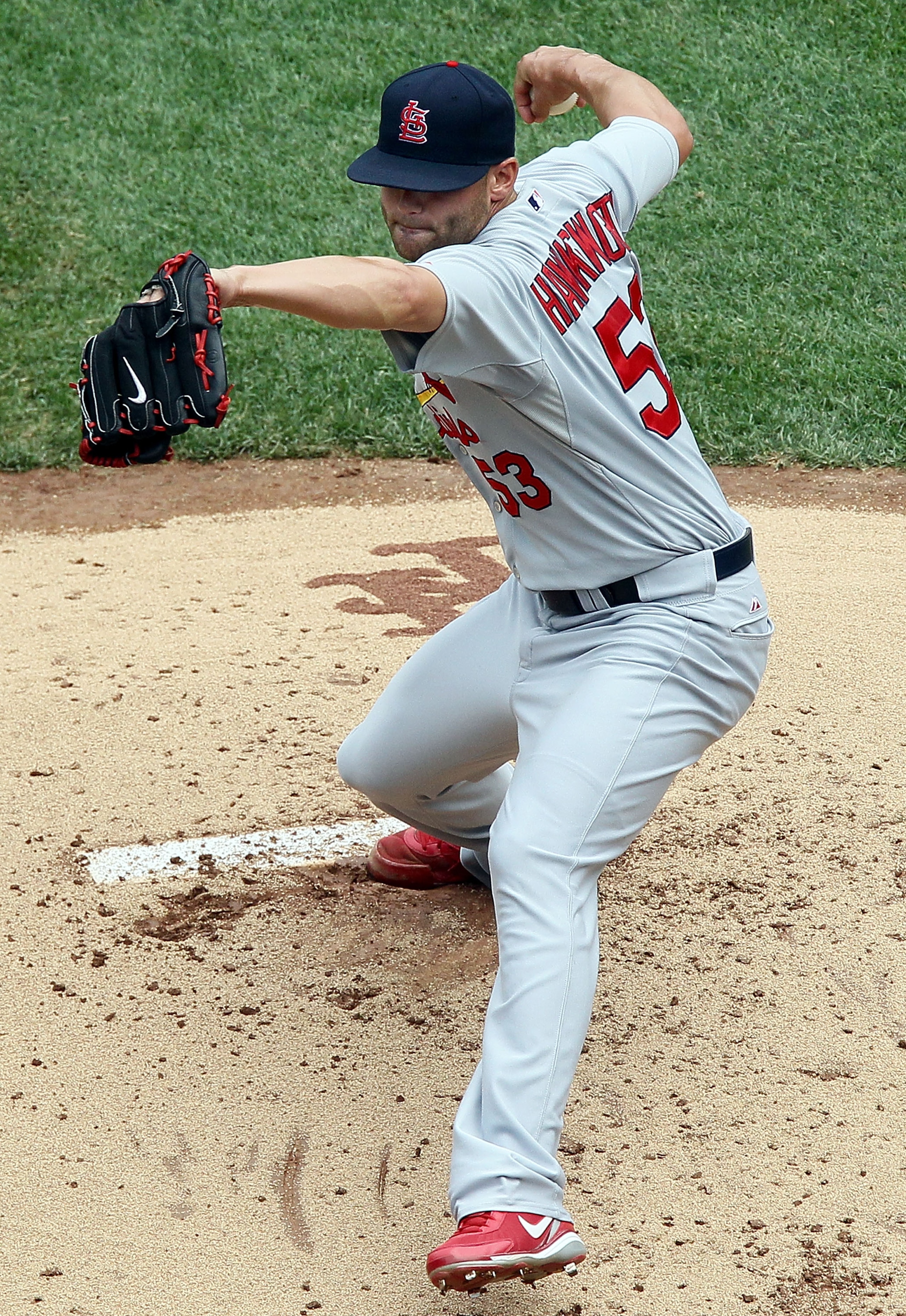 NEW YORK - JULY 29: Blake Hawksworth #53 of the St. Louis Cardinals delivers a pitch against the New York Mets on July 29, 2010 at Citi Field in the Flushing neighborhood of the Queens borough of New York City. (Photo by Jim McIsaac/Getty Images) NEW YORK - JULY 29: Blake Hawksworth #53 of the St. Louis Cardinals delivers a pitch against the New York Mets on July 29, 2010 at Citi Field in the Flushing neighborhood of the Queens borough of New York City. (Photo by Jim McIsaac/Getty Images)