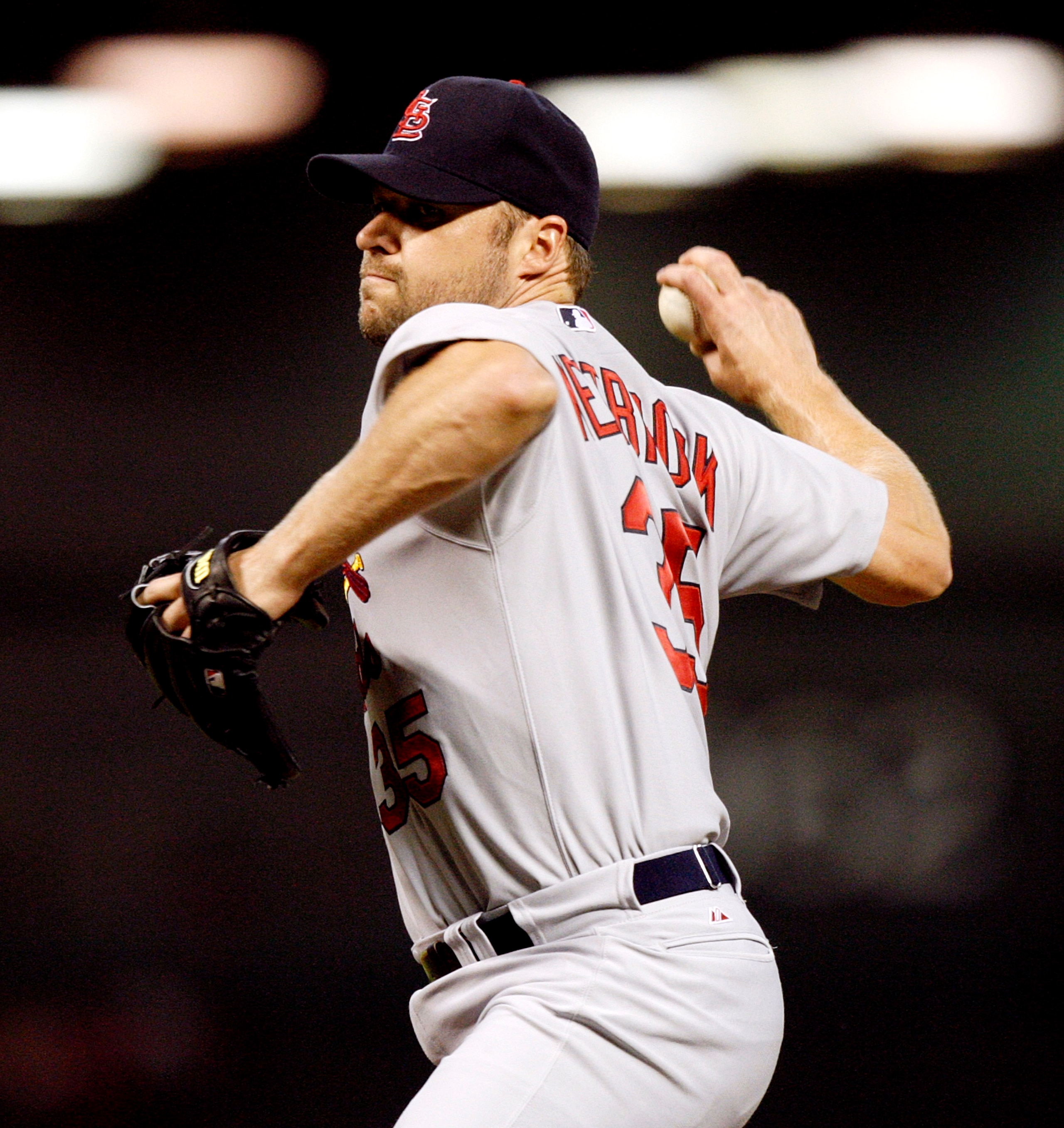 HOUSTON - AUGUST 30: Pitcher Jake Westbrook #35 of the St. Louis Cardinals throws against the Houston Astros at Minute Maid Park on August 30, 2010 in Houston, Texas. (Photo by Bob Levey/Getty Images) HOUSTON - AUGUST 30: Pitcher Jake Westbrook #35 of the St. Louis Cardinals throws against the Houston Astros at Minute Maid Park on August 30, 2010 in Houston, Texas. (Photo by Bob Levey/Getty Images)