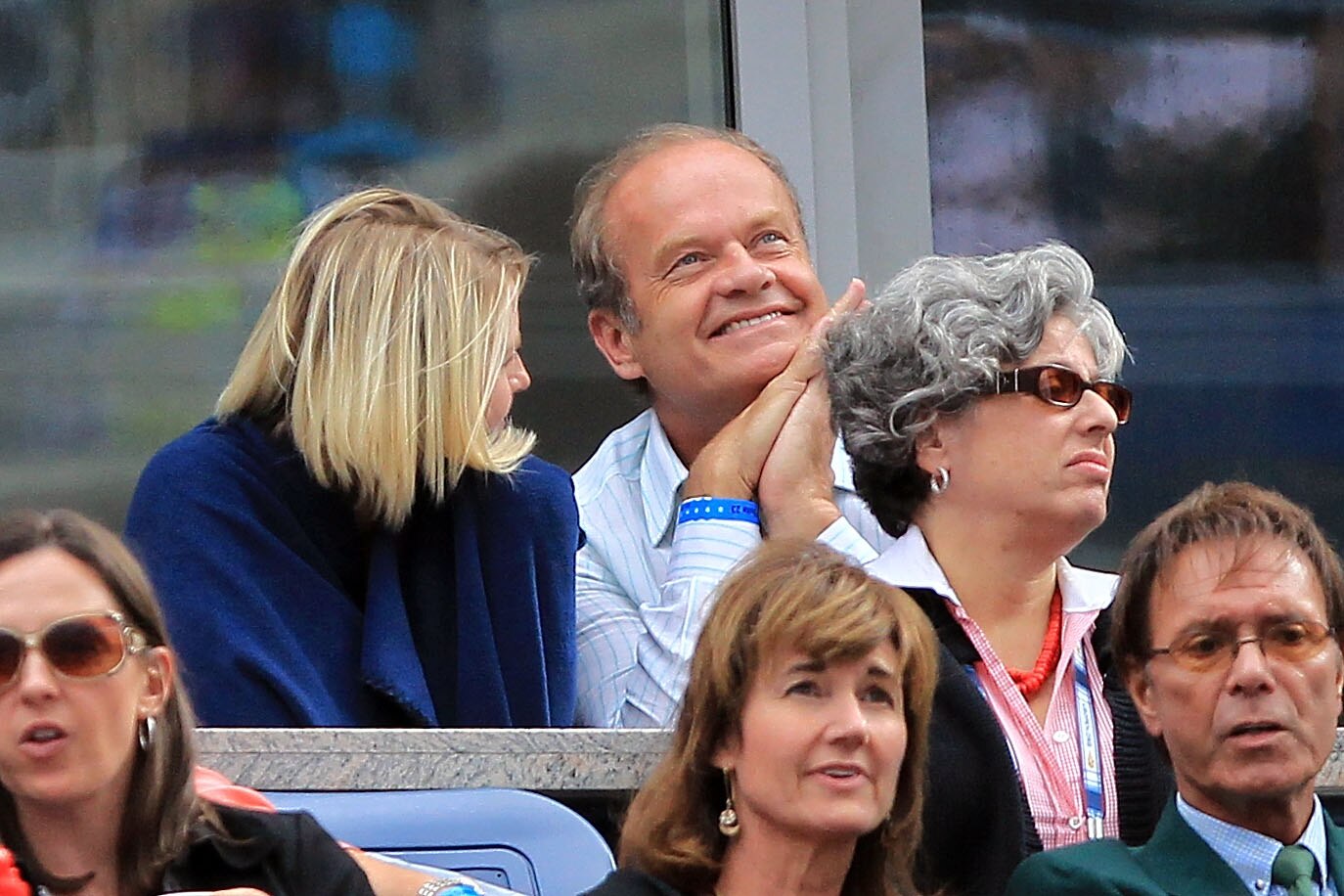 NEW YORK - SEPTEMBER 10:  Kelsey Grammer watches as Venus Williams of the United States plays against Kim Clijsters of Belgium during her women's semifinal match on day twelve of the 2010 U.S. Open at the USTA Billie Jean King National Tennis Center on Se