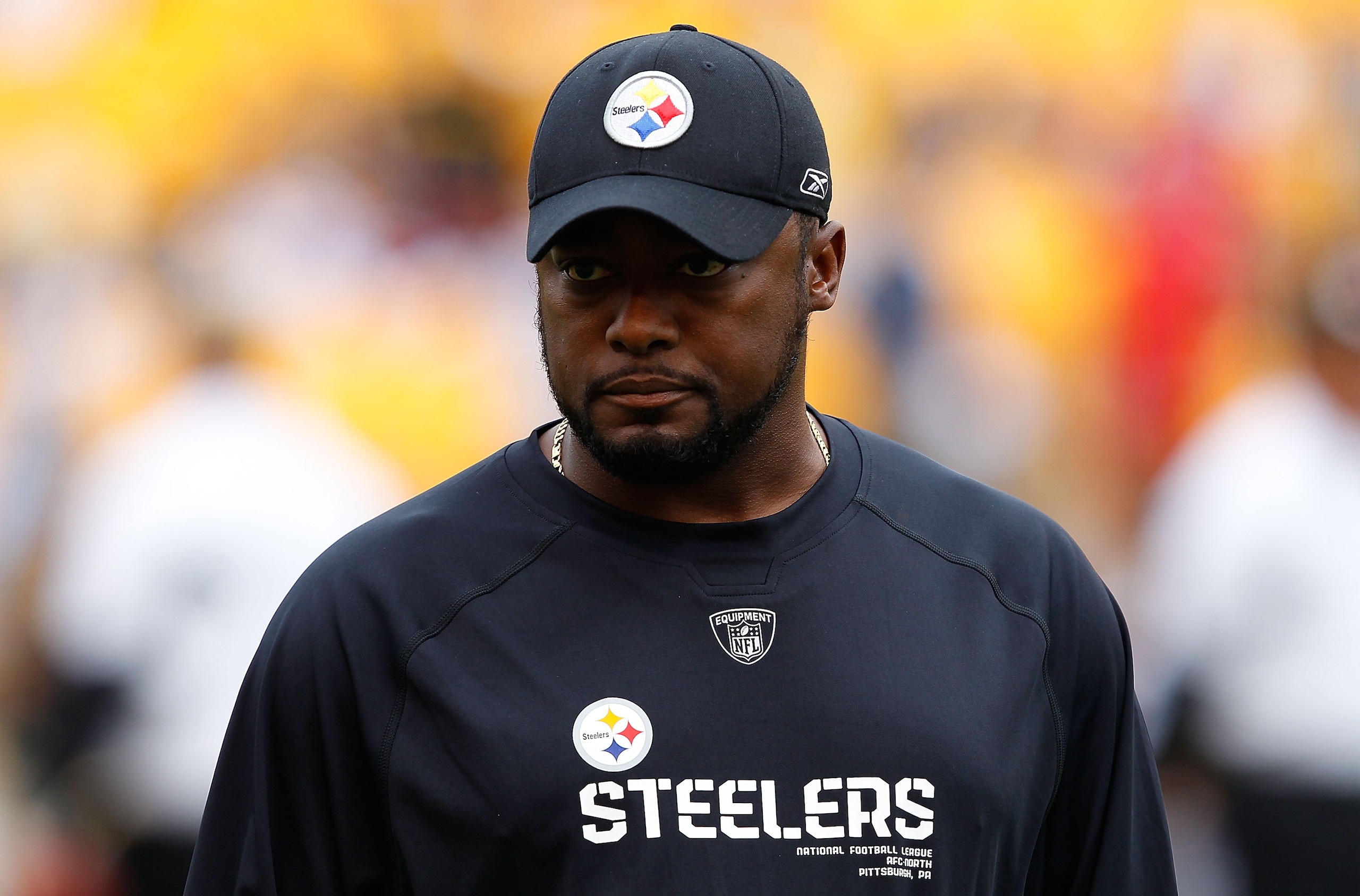 PITTSBURGH - SEPTEMBER 12: Head coach Mike Tomlin of the Pittsburgh Steelers watches his team warmup prior to the NFL season opener game against the Atlanta Falcons on September 12, 2010 at Heinz Field in Pittsburgh, Pennsylvania. (Photo by Jared Wicker PITTSBURGH - SEPTEMBER 12: Head coach Mike Tomlin of the Pittsburgh Steelers watches his team warmup prior to the NFL season opener game against the Atlanta Falcons on September 12, 2010 at Heinz Field in Pittsburgh, Pennsylvania. (Photo by Jared Wicker