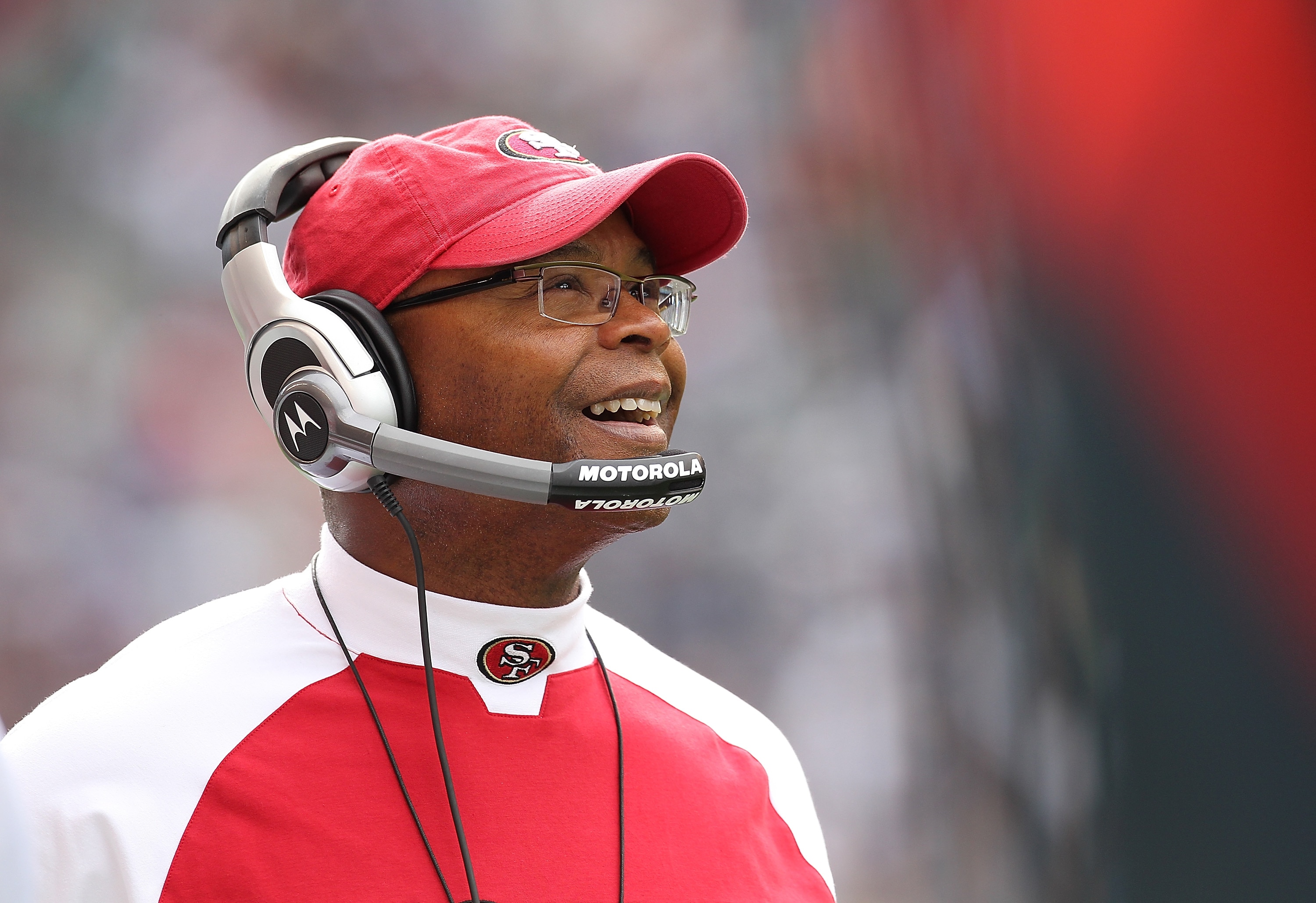 SEATTLE - SEPTEMBER 12:  Head coach Mike Singletary of the San Francisco 49ers looks on during the NFL season opener against the Seattle Seahawks at Qwest Field on September 12, 2010 in Seattle, Washington. The Seahawks defeated the 49ers 31-6. (Photo by 