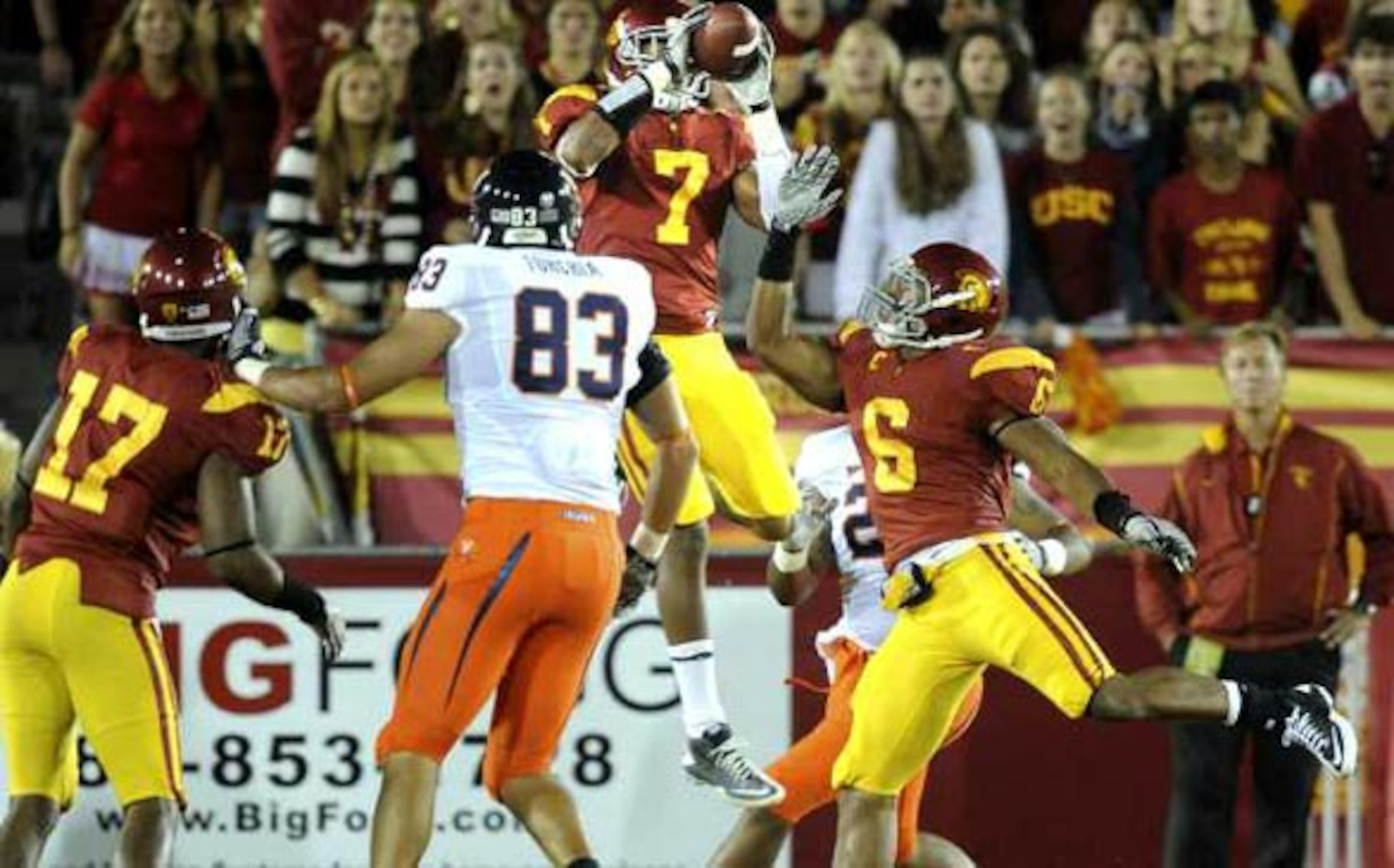 Safety T.J. McDonald interception in the end zone Safety T.J. McDonald interception in the end zone