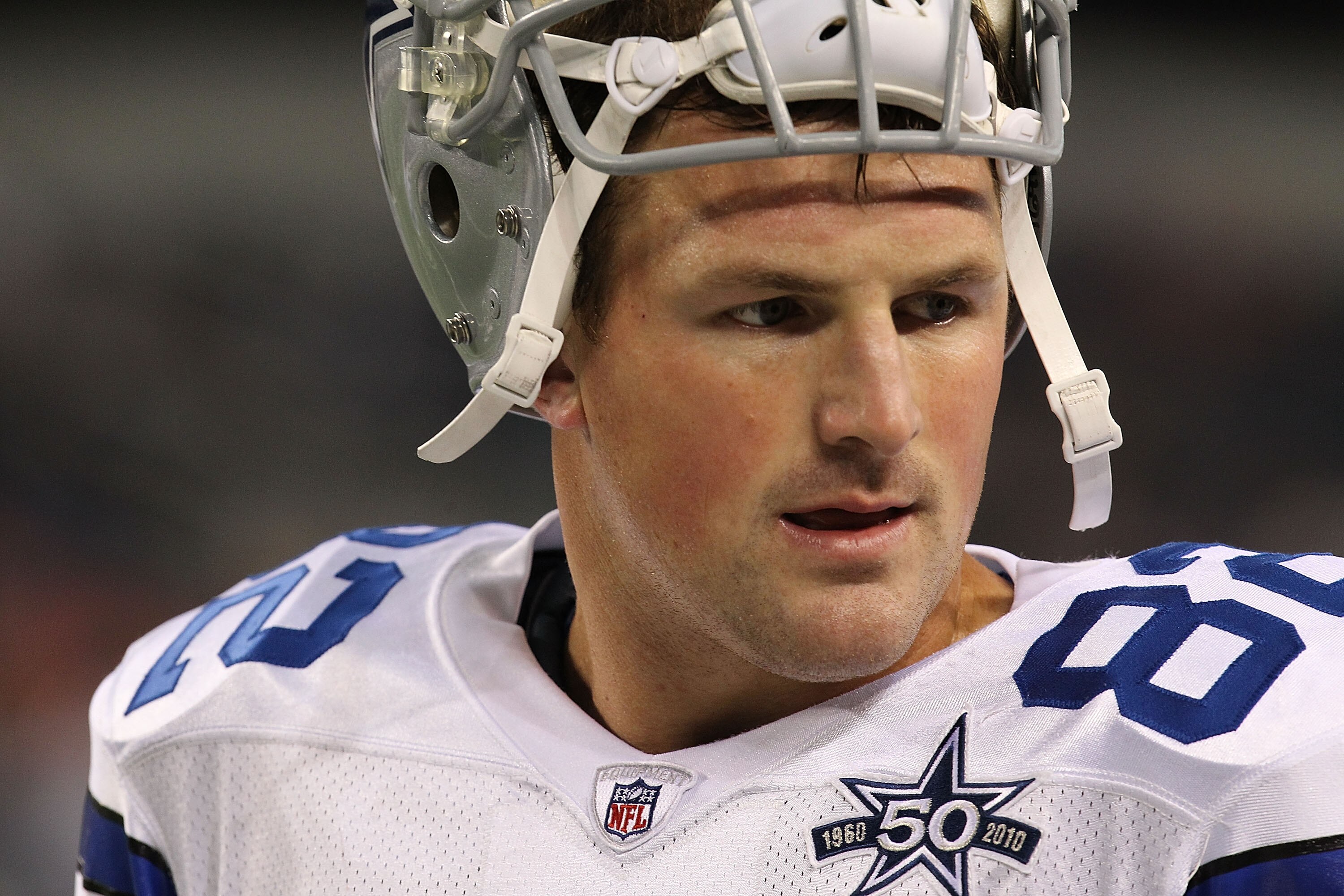 ARLINGTON, TX - SEPTEMBER 02:  Tight end Jason Witten #82 of the Dallas Cowboys at Cowboys Stadium on September 2, 2010 in Arlington, Texas.  (Photo by Ronald Martinez/Getty Images)