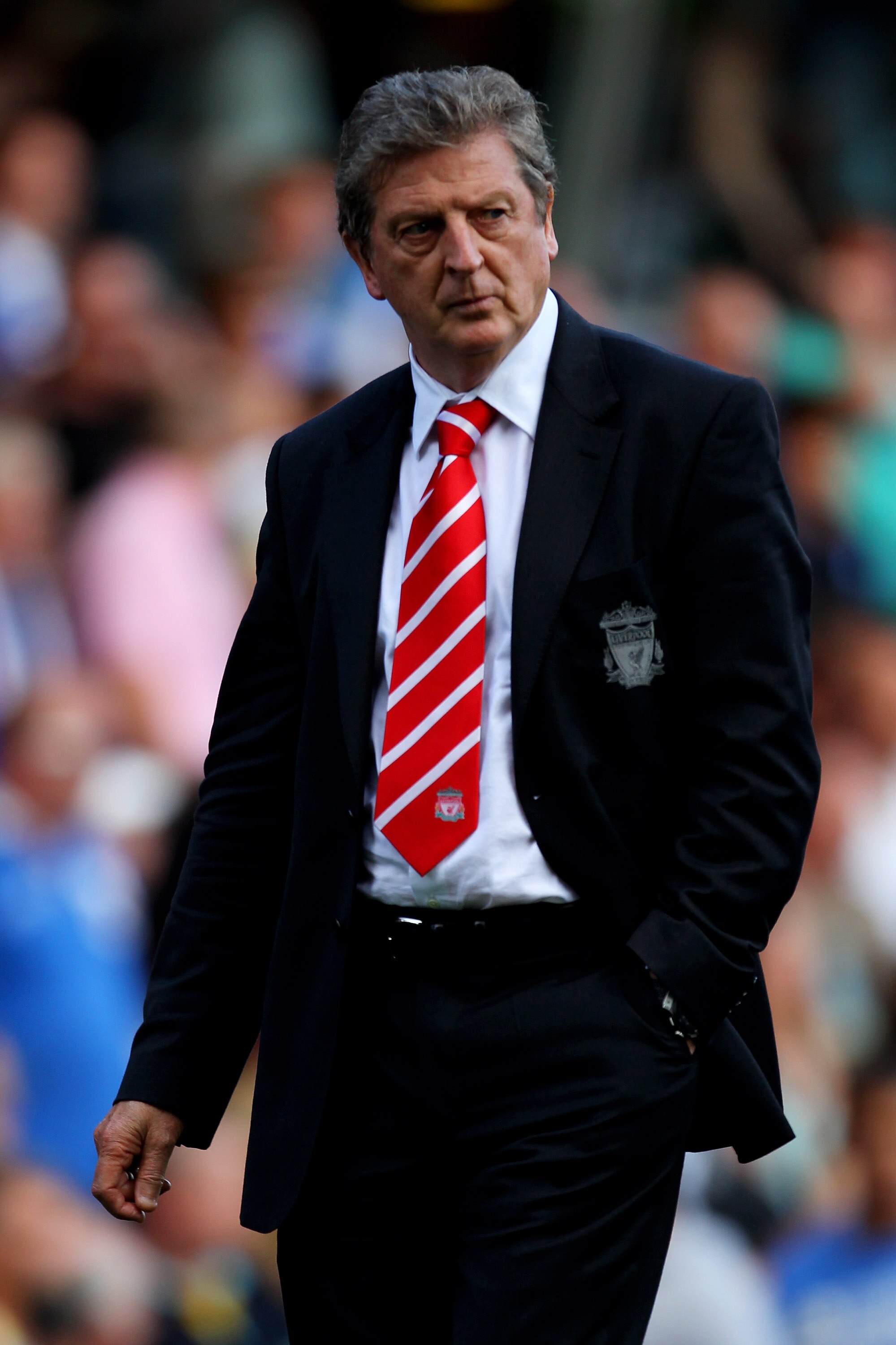 BIRMINGHAM, ENGLAND - SEPTEMBER 12: Liverpool Manager Roy Hodgson heads for the dressing room at half time during the Barclays Premier League match between Birmingham City and Liverpool at St Andrew's Stadium on September 12, 2010 in Birmingham, England. BIRMINGHAM, ENGLAND - SEPTEMBER 12: Liverpool Manager Roy Hodgson heads for the dressing room at half time during the Barclays Premier League match between Birmingham City and Liverpool at St Andrew's Stadium on September 12, 2010 in Birmingham, England.