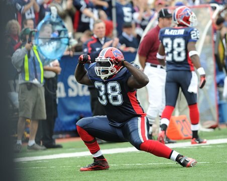 Corey McIntyre reacts after big special teams hit Corey McIntyre reacts after big special teams hit