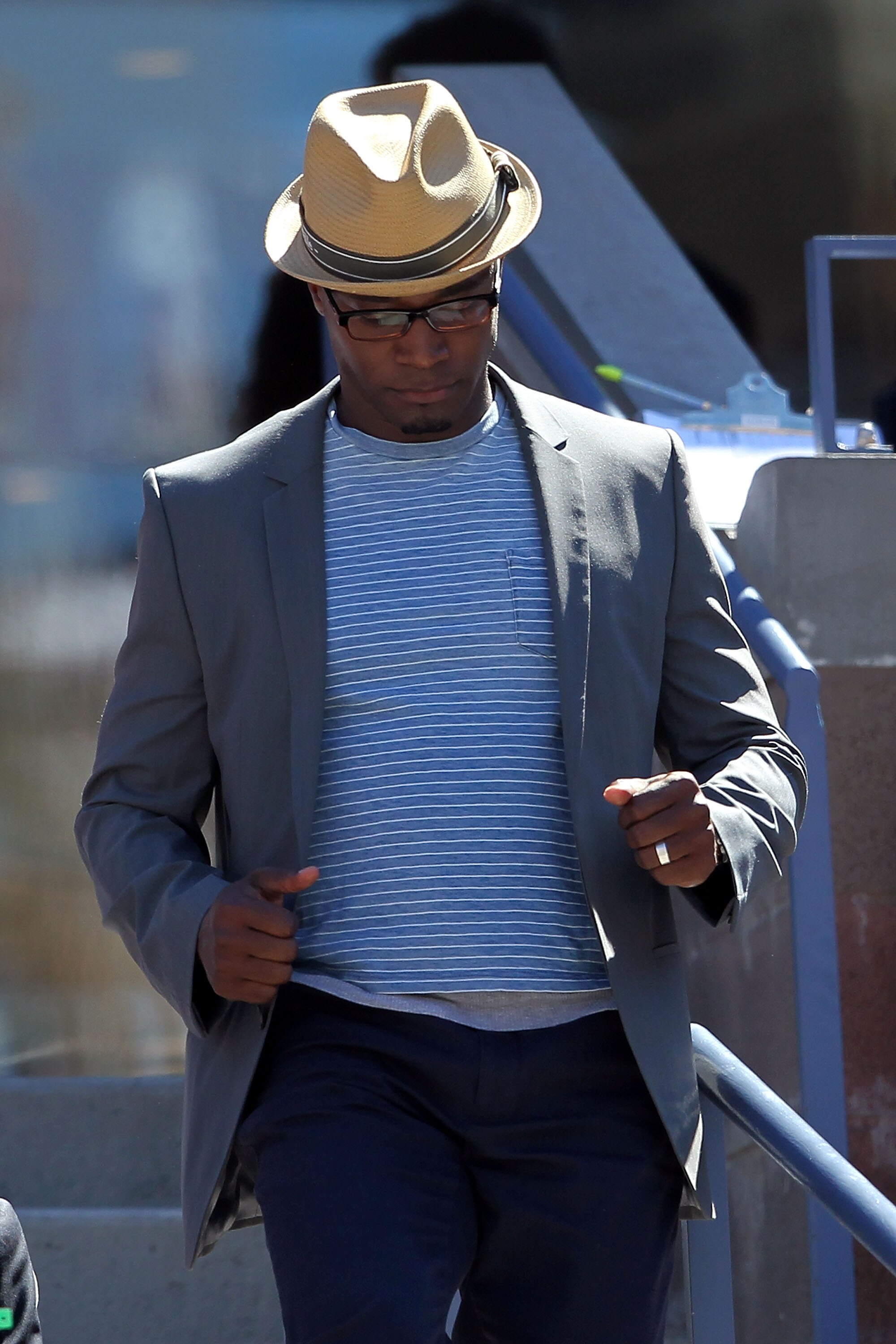 NEW YORK - SEPTEMBER 11:  Actor Taye Diggs attends the men's singles semifinal match between Rafael Nadal of Spain and Mikhail Youzhny of Russia during day thirteen of the 2010 U.S. Open at the USTA Billie Jean King National Tennis Center on September 11,