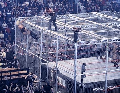 In a repeat of KOTR 98, The Undertaker threw Rikishi from the top of the Cell