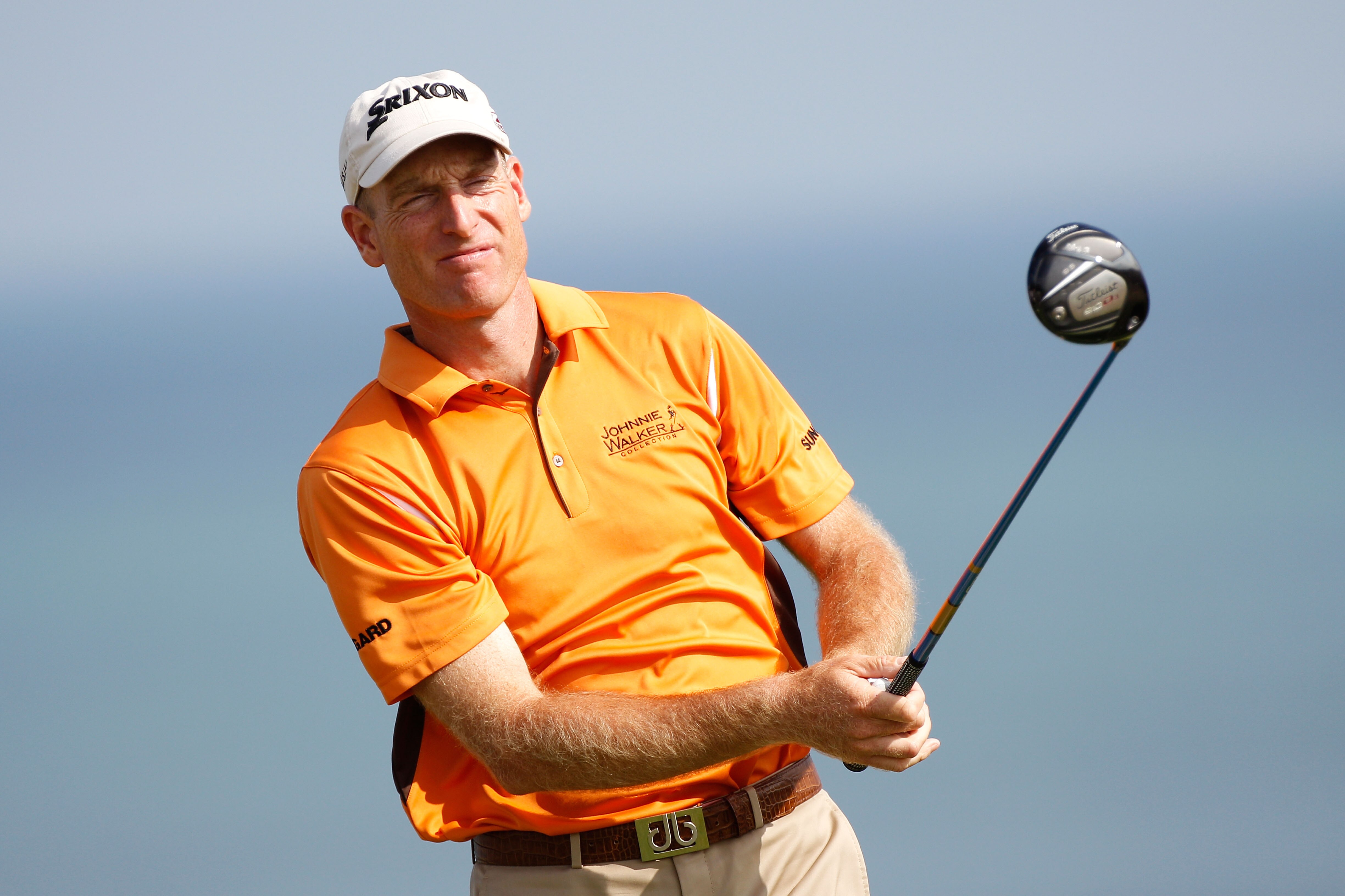 KOHLER, WI - AUGUST 14:  Jim Furyk watches his tee shot on the ninth hole during the third round of the 92nd PGA Championship on the Straits Course at Whistling Straits on August 14, 2010 in Kohler, Wisconsin.  (Photo by Sam Greenwood/Getty Images)