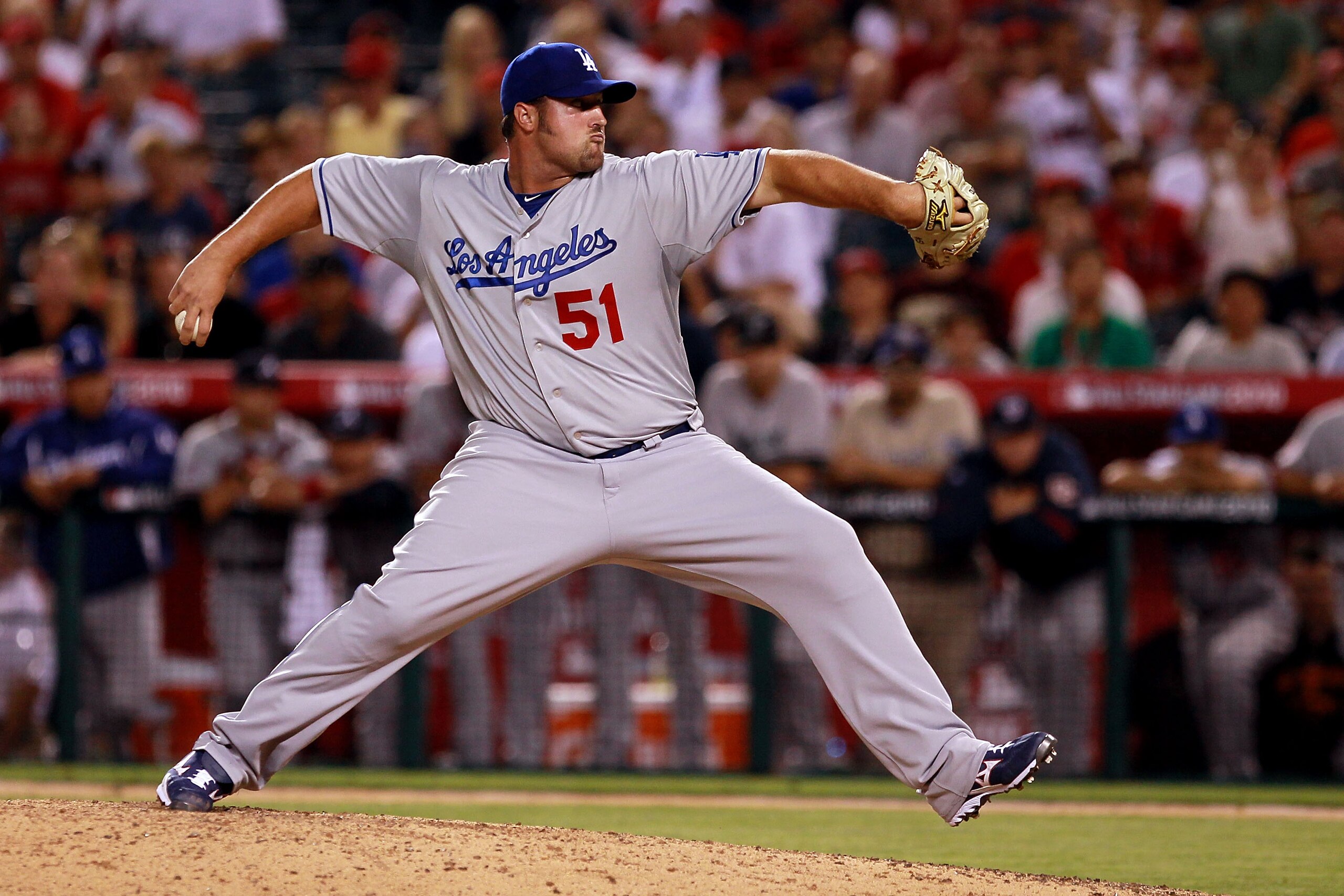 ANAHEIM, CA - JULY 13: National League All-Star Jonathan Broxton #51 of the Los Angeles Dodgers throws a pitch during the 81st MLB All-Star Game at Angel Stadium of Anaheim on July 13, 2010 in Anaheim, California. (Photo by Jeff Gross/Getty Images) ANAHEIM, CA - JULY 13: National League All-Star Jonathan Broxton #51 of the Los Angeles Dodgers throws a pitch during the 81st MLB All-Star Game at Angel Stadium of Anaheim on July 13, 2010 in Anaheim, California. (Photo by Jeff Gross/Getty Images)