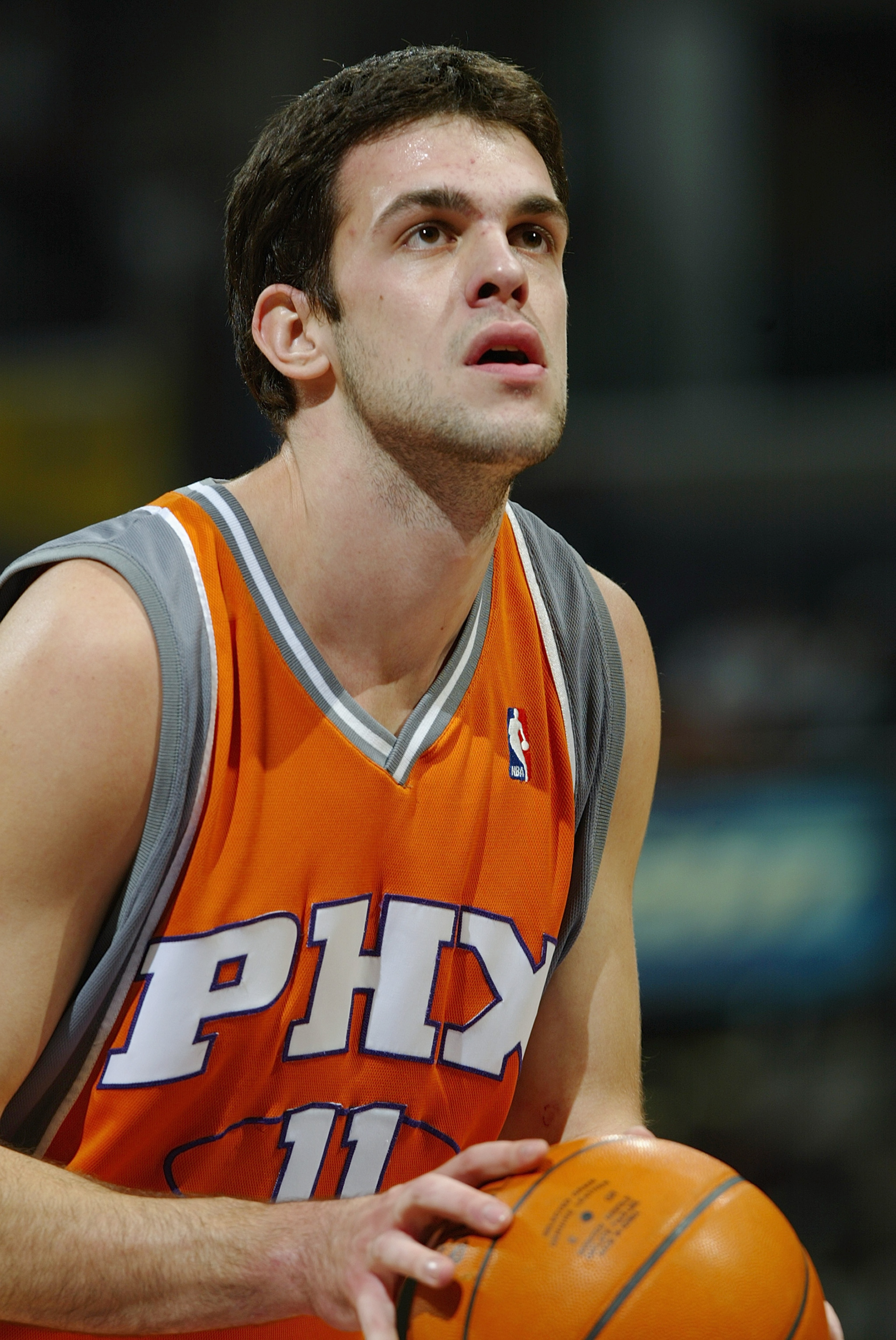 WASHINGTON - JANUARY 30:  Zarko Cabarkapa #11 of the Phoenix Suns shoots a free throw against the Washington Wizards during the game at MCI Center on January 30, 2004 in Washington, D.C.  The Wizards won 105-100.  NOTE TO USER: User expressly acknowledges