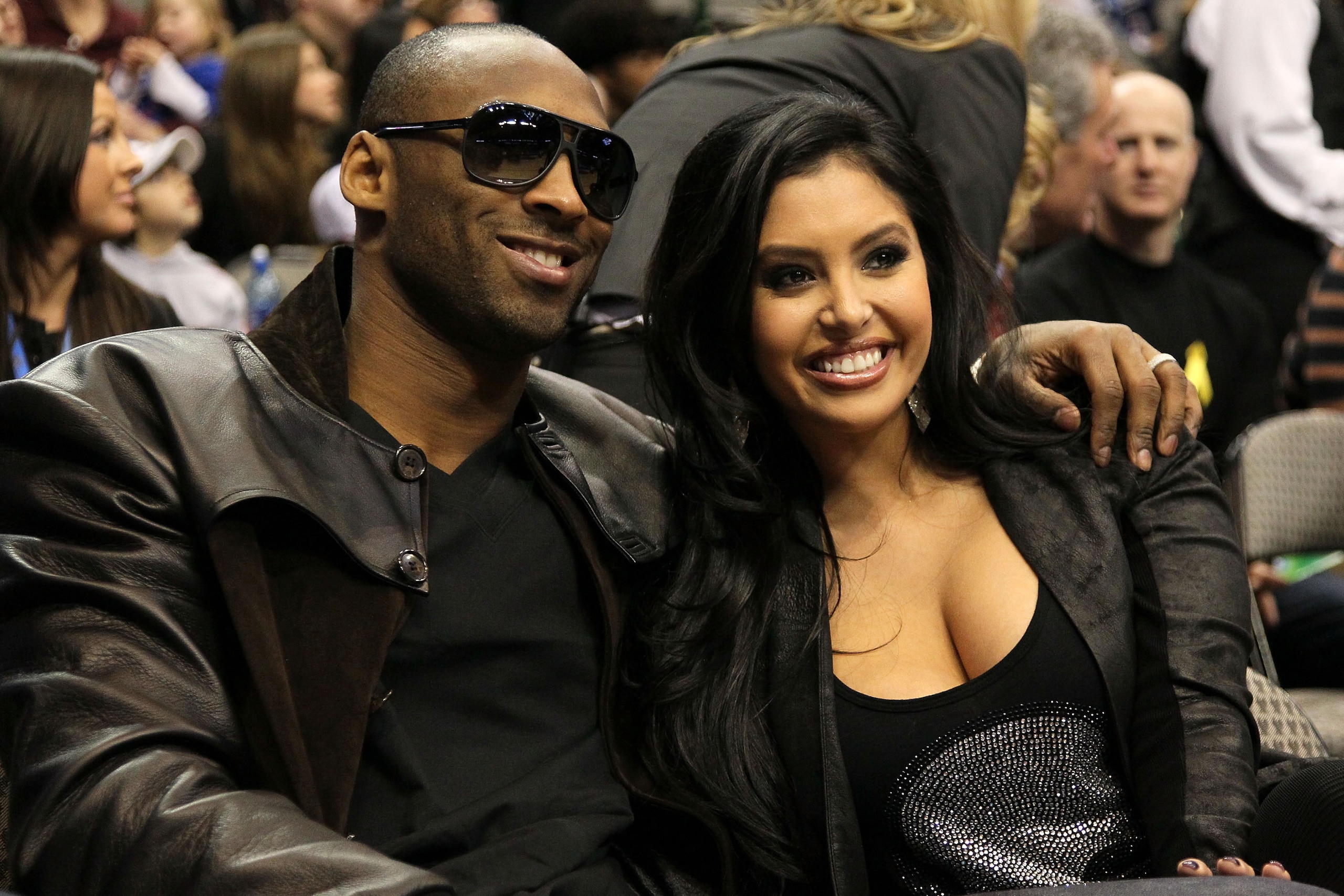 DALLAS - FEBRUARY 13: Kobe Bryant #24 of the Los Angeles Lakers smiles with his wife Vanessa Lynne during the Taco Bell Skills Challenge on All-Star Saturday Night, part of 2010 NBA All-Star Weekend at American Airlines Center on February 13, 2010 in Dal DALLAS - FEBRUARY 13: Kobe Bryant #24 of the Los Angeles Lakers smiles with his wife Vanessa Lynne during the Taco Bell Skills Challenge on All-Star Saturday Night, part of 2010 NBA All-Star Weekend at American Airlines Center on February 13, 2010 in Dal