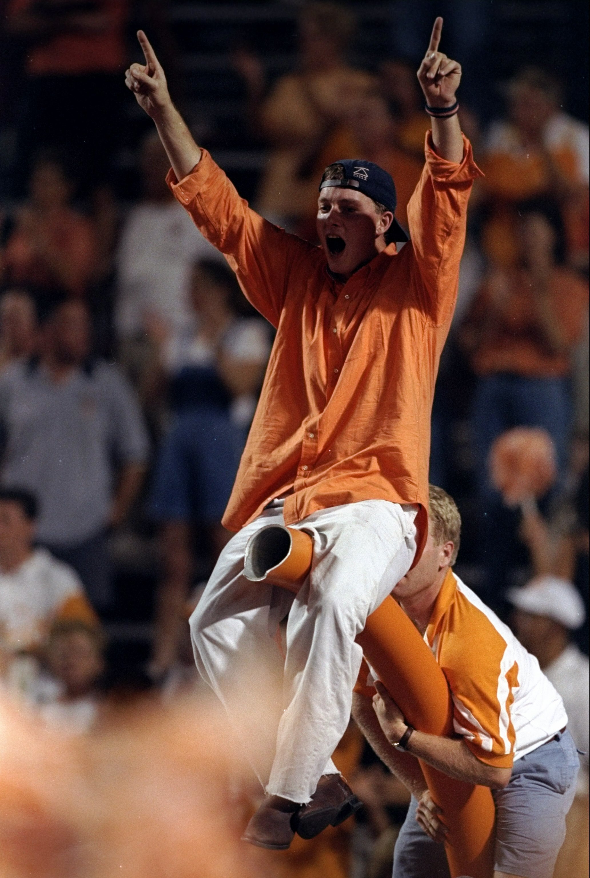 19 Sep 1998:  General view of a fan enjoying the game between the Tennessee Volunteers and the Florida Gators at the Neyland Stadium in Knoxville, Tennessee. The Volunteers defeated the Gators 20-17. Mandatory Credit: Andy Lyons  /Allsport