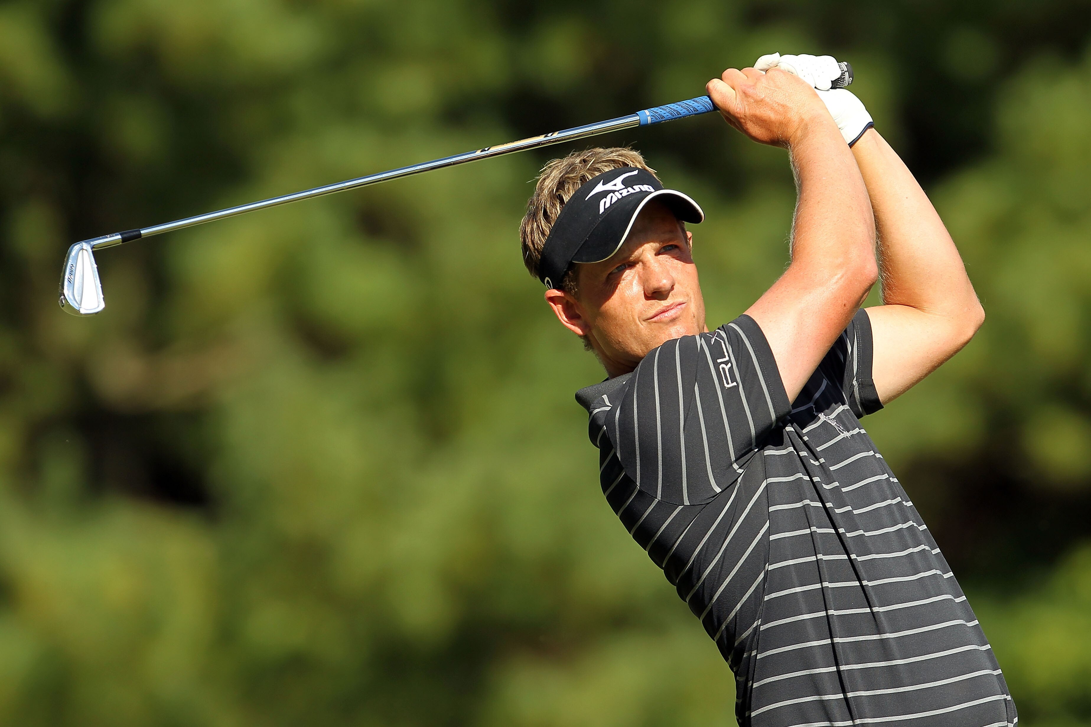 NORTON, MA - SEPTEMBER 06:  Luke Donald of England tees off from the 11th hole during the final round of the Deutsche Bank Championship at TPC Boston on September 6, 2010 in Norton, Massachusetts.  (Photo by Mike Ehrmann/Getty Images)