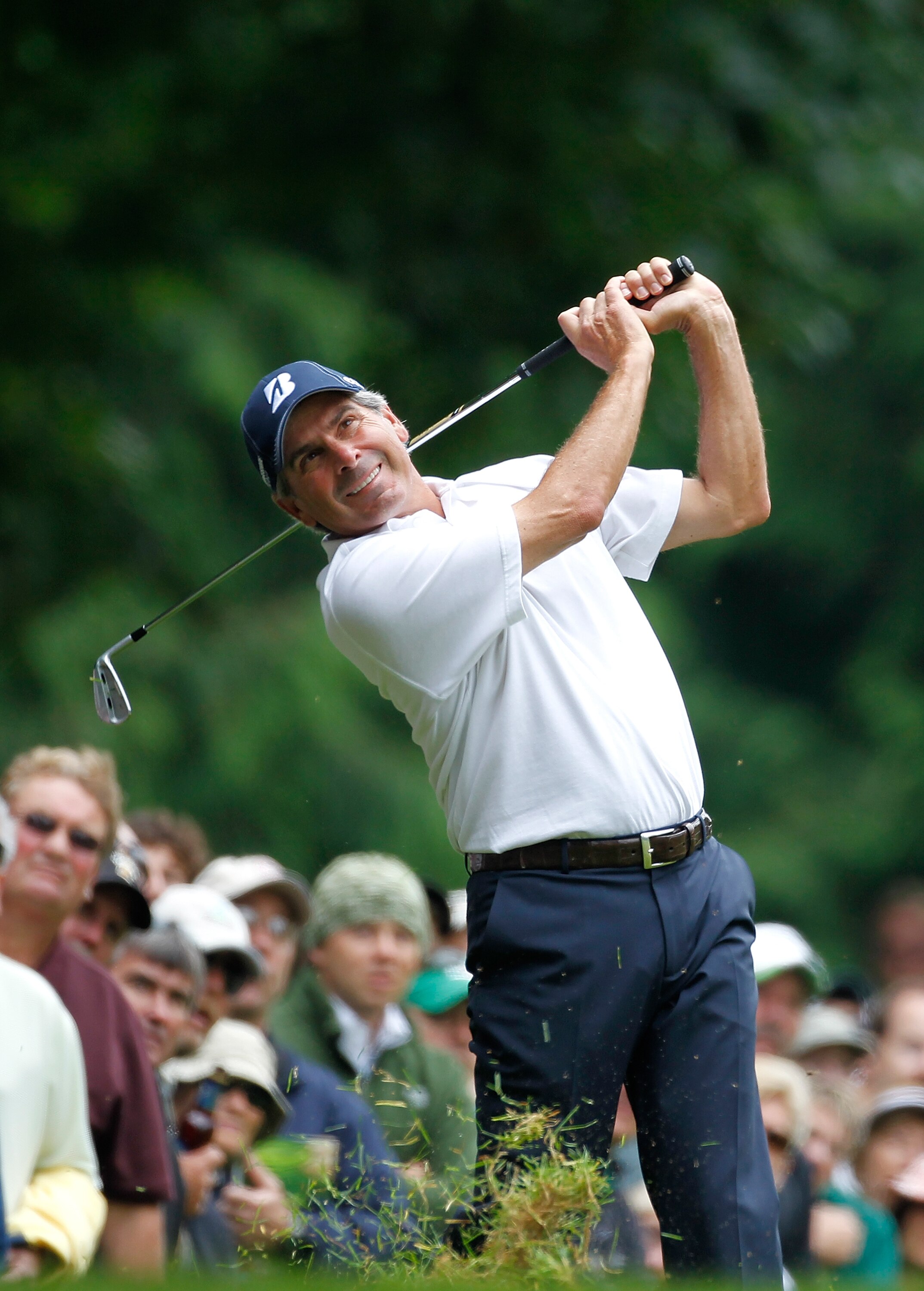 SAMMAMISH, WA - JULY 31:  Fred Couples hits out of the rough on the 6th hole during the  third round of the U.S. Senior Open Championship on July 31, 2010 at Sahalee Country Club in Sammamish, Washington..  (Photo by Jonathan Ferrey/Getty Images)