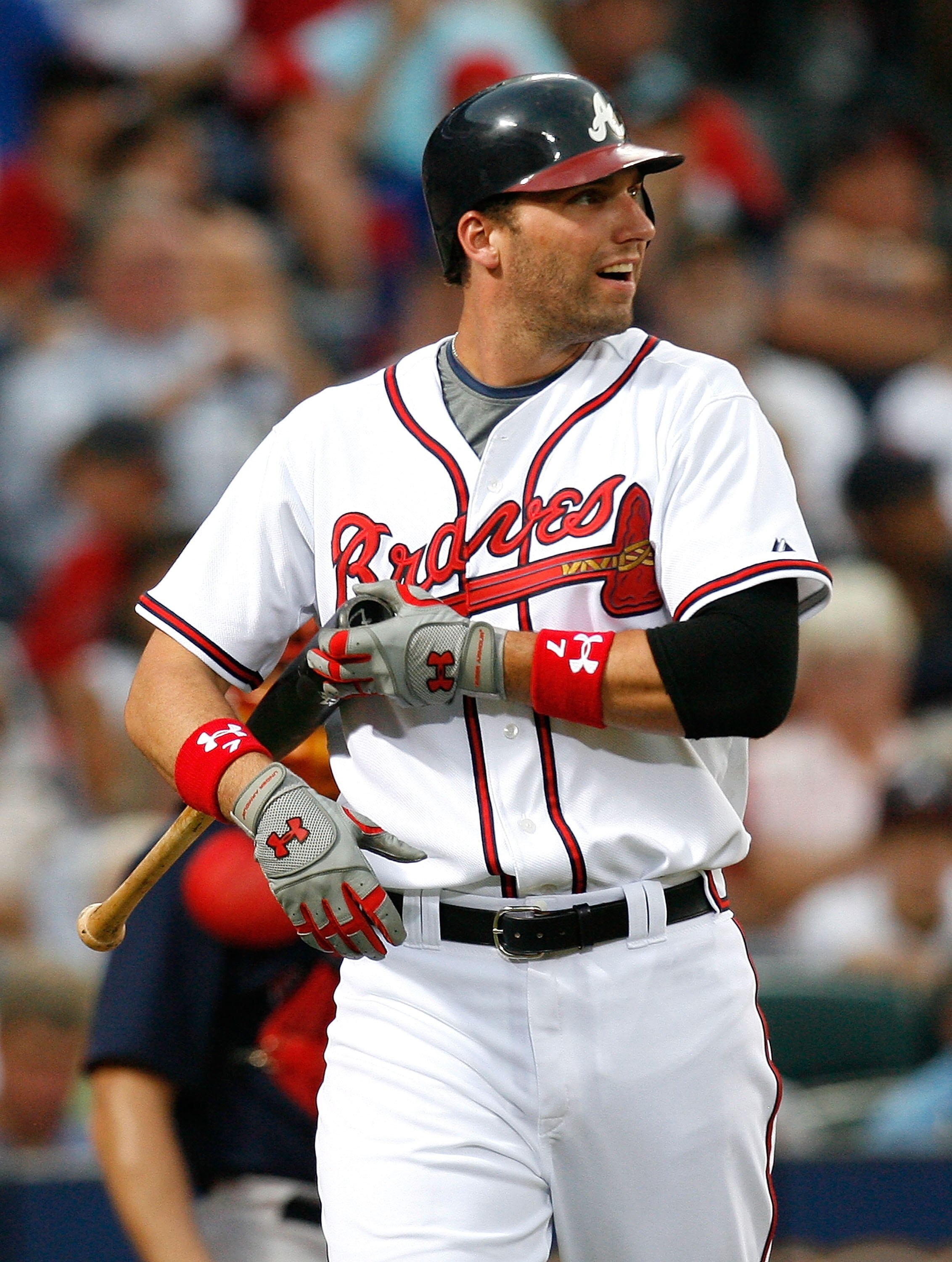 ATLANTA - JUNE 26:  Jeff Francoeur #7 of the Atlanta Braves against the Boston Red Sox at Turner Field on June 26, 2009 in Atlanta, Georgia.  (Photo by Kevin C. Cox/Getty Images)