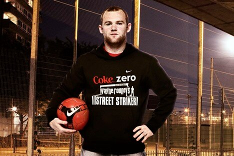 Wayne Rooney during an advert for Coca Cola (Picture)
