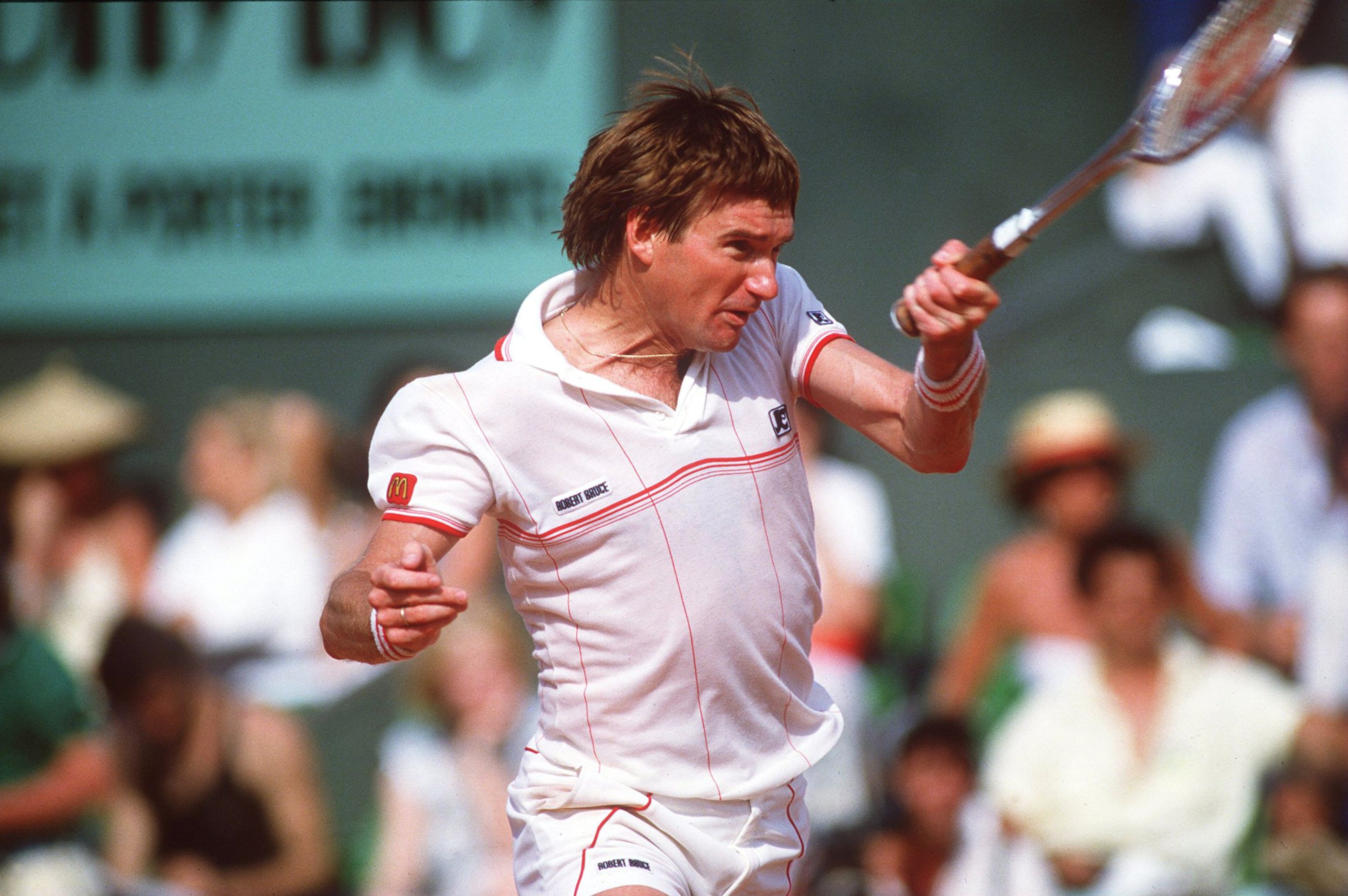 JUN 1985:  A PICTURE SHOWING JIMMY CONNORS OF THE UNITED STATES IN ACTION DURING THE FRENCH TENNIS OPEN Mandatory Credit: Allsport UK/ALLSPORT