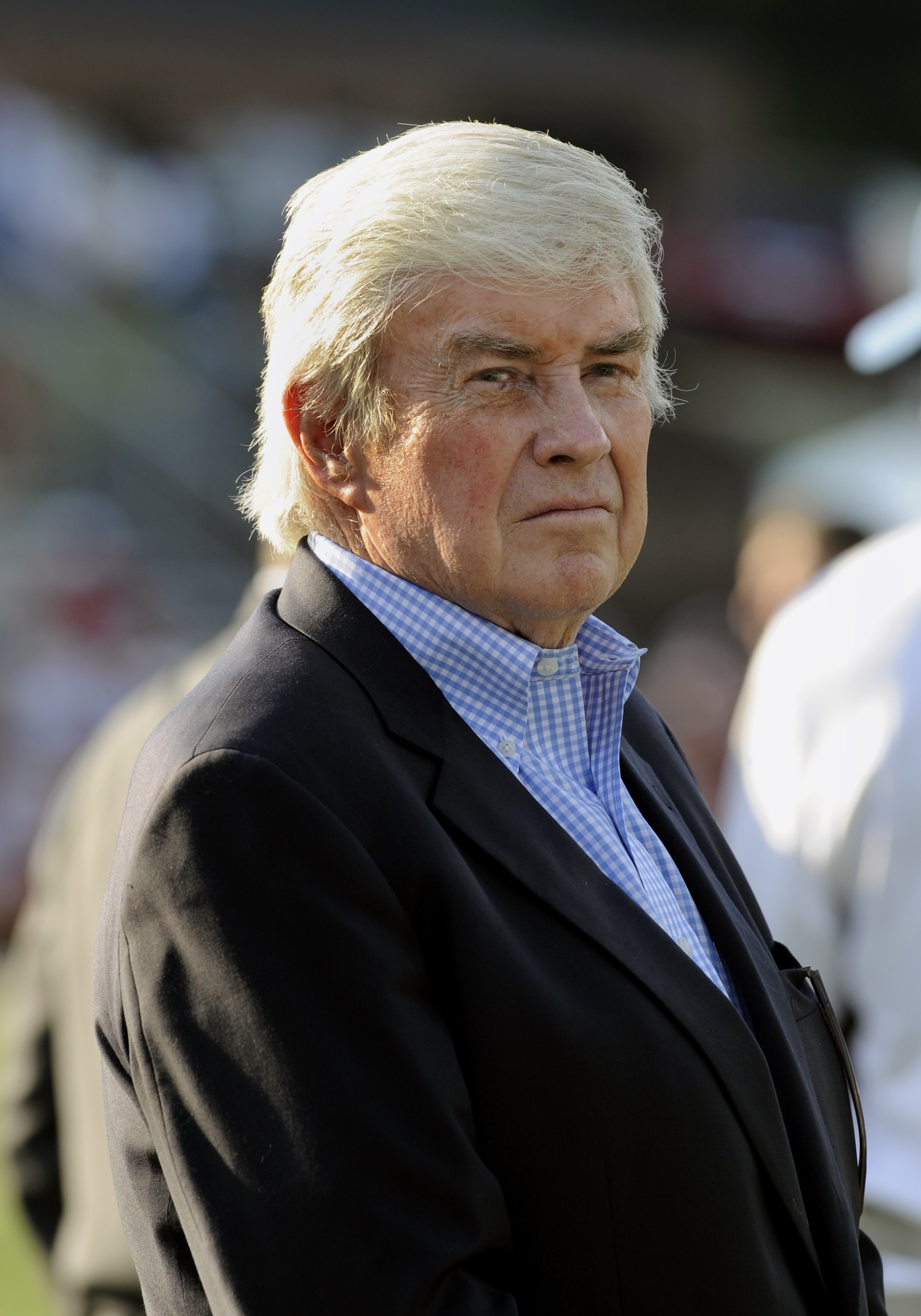 CANTON, OH - AUGUST 3: U. S. Sen. Jack Kemp watches warmups as the Indianapolis Colts play against the Washington Redskins in the Pro Football Hall of Fame Game at Fawcett Stadium on August 3, 2008 in Canton, Ohio.   (Photo by Al Messerschmidt/Getty Image