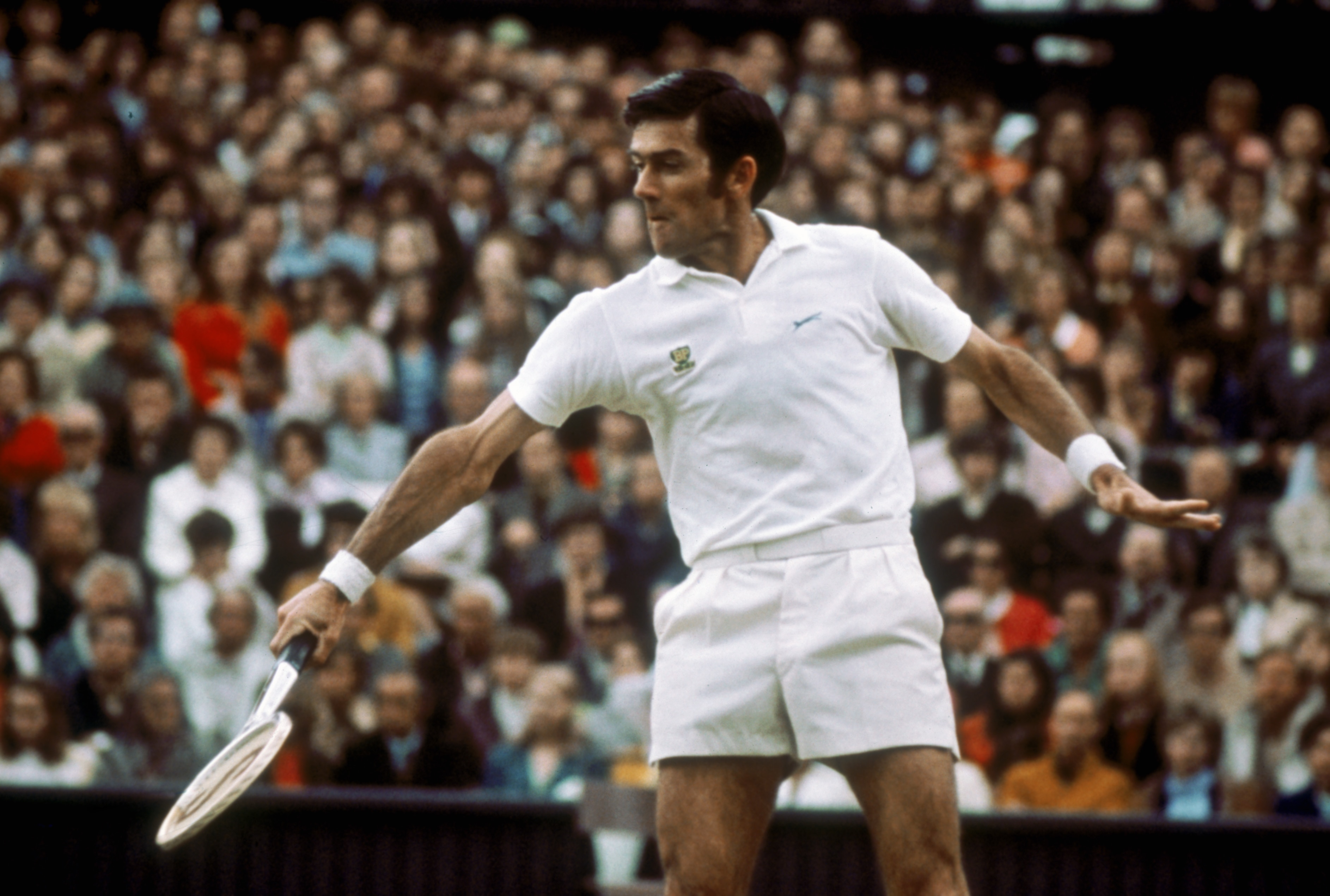 Australian tennis player Ken Rosewall, circa 1965. (Photo by Getty Images)