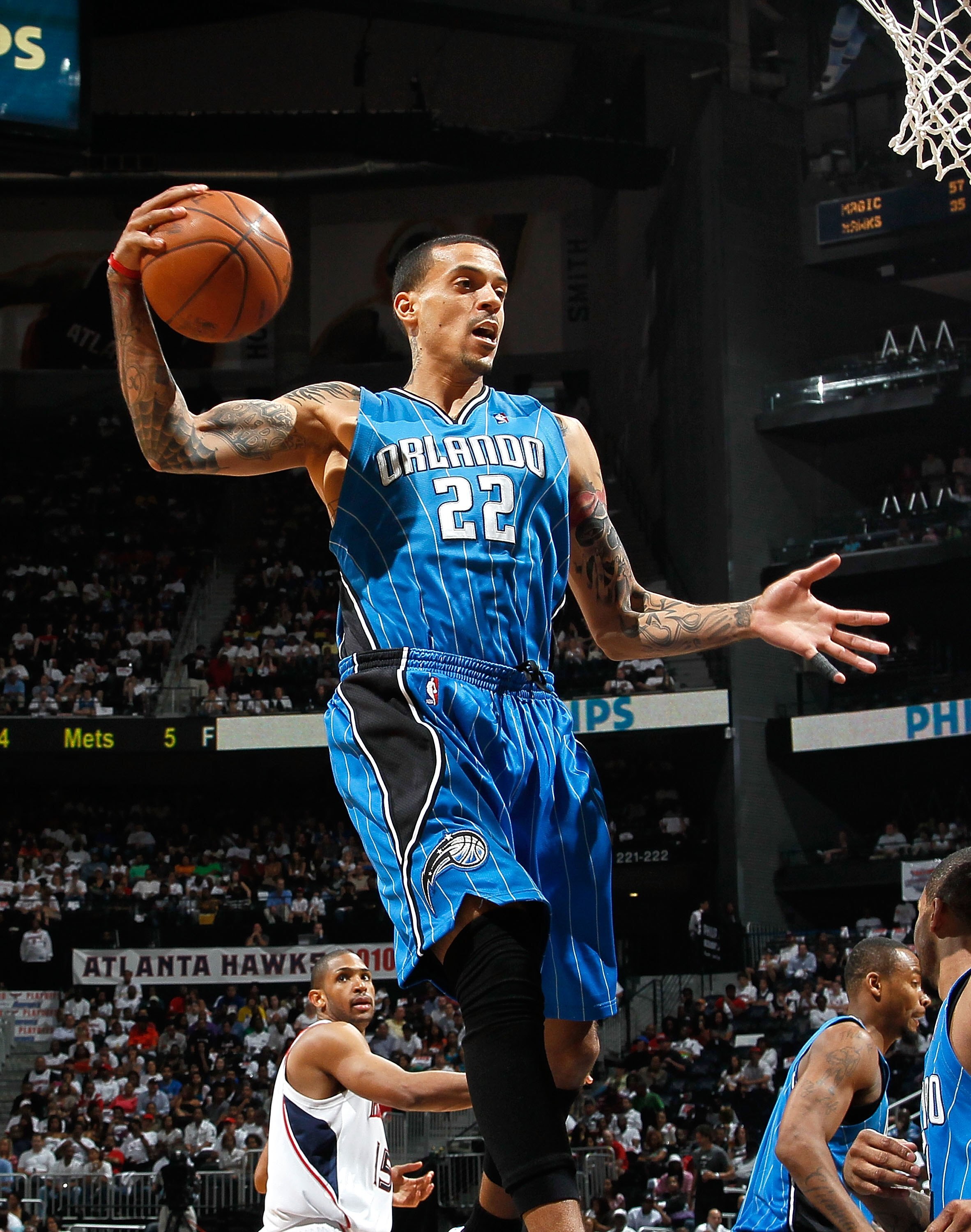 ATLANTA - MAY 08:  Matt Barnes #22 of the Orlando Magic against the Atlanta Hawks during Game Three of the Eastern Conference Semifinals during the 2010 NBA Playoffs at Philips Arena on May 8, 2010 in Atlanta, Georgia.  NOTE TO USER: User expressly acknow