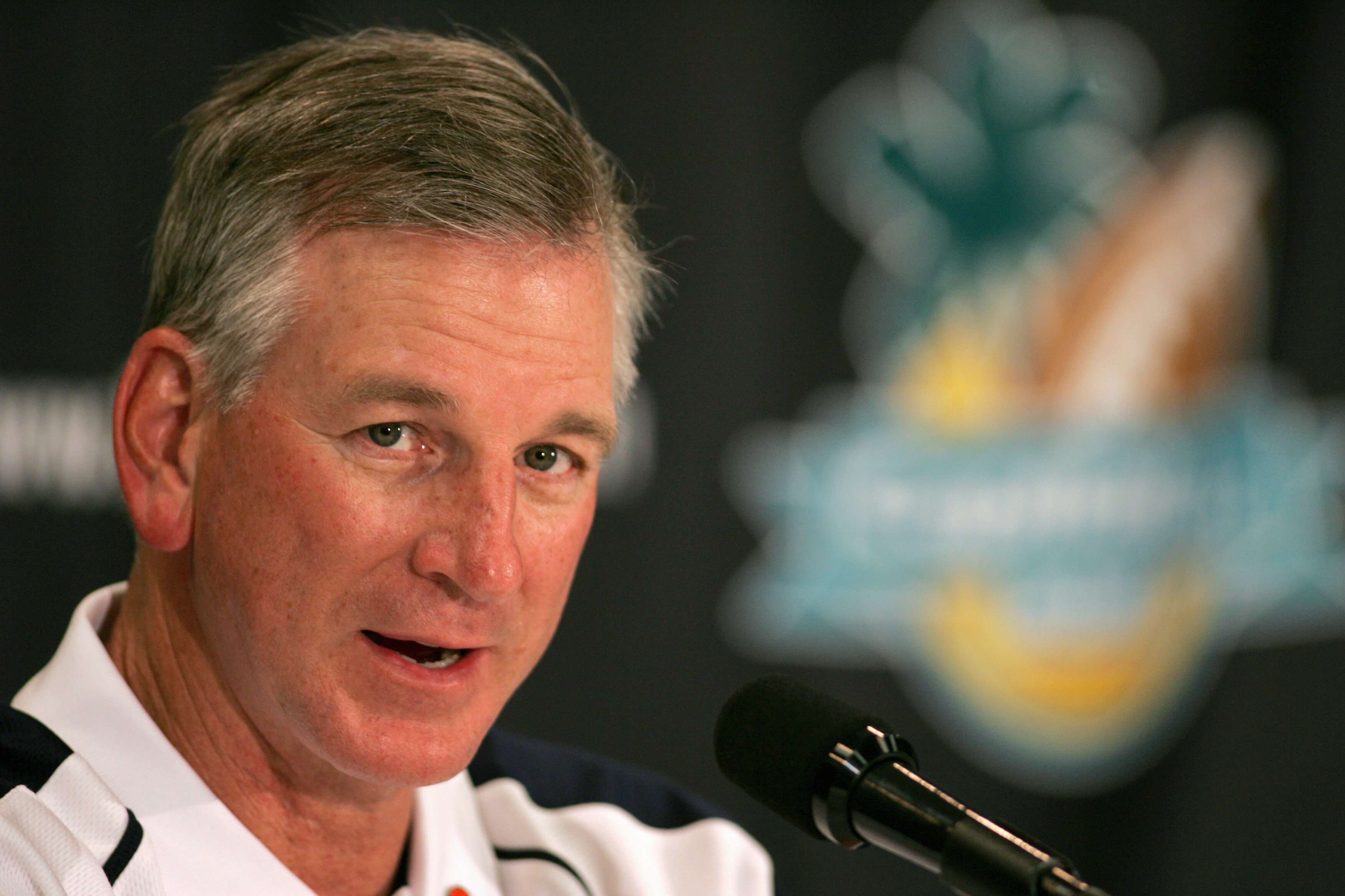 ORLANDO, FL - JANUARY 2:  Head coach Tommy Tuberville of the Auburn Tigers talks during the press conference after the Capital One Bowl against the Wisconsin Badgers  at the Florida Citrus Bowl on January 2, 2006 in Orlando, Florida. (Photo by Doug Benc/G