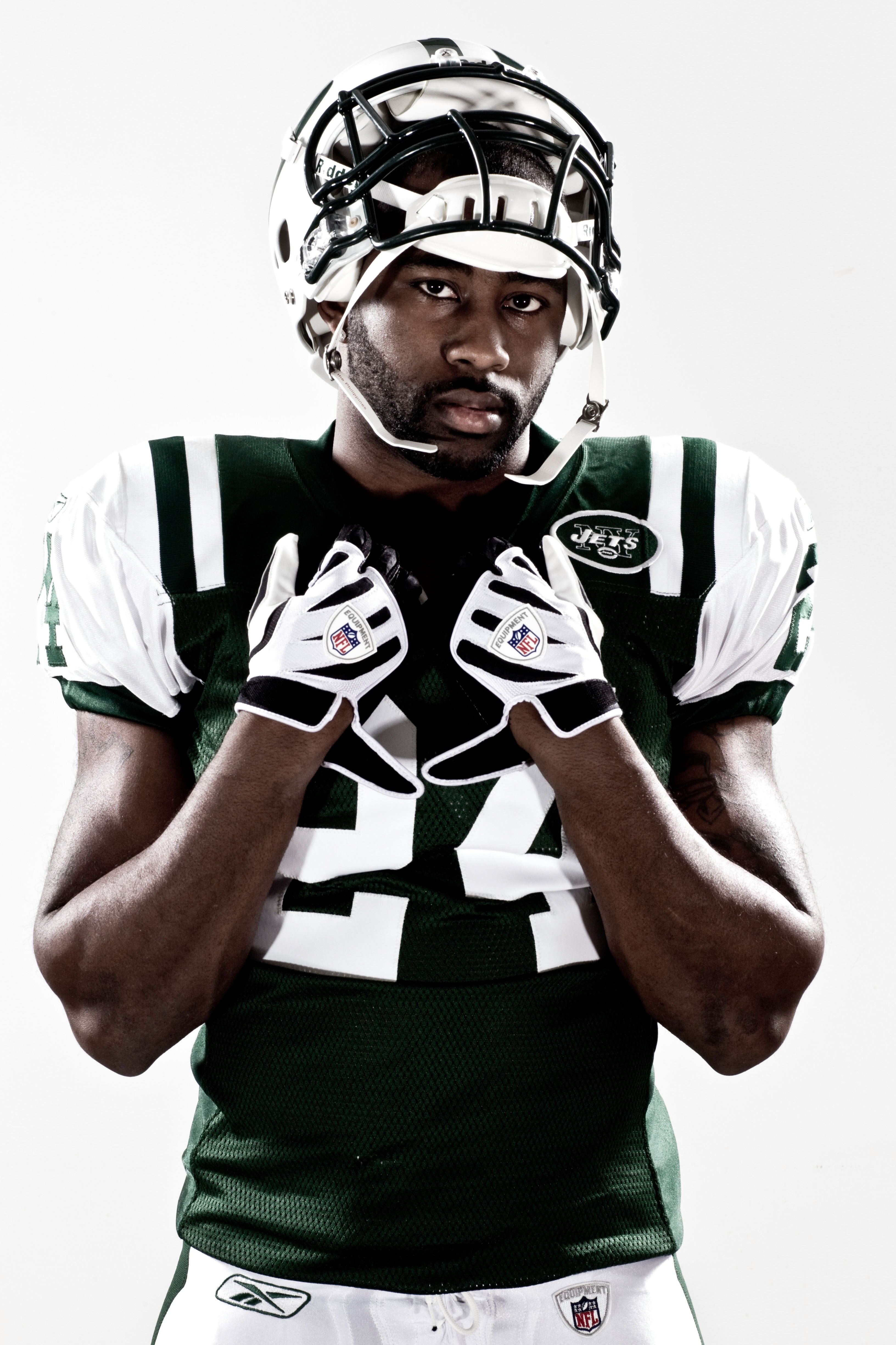 NEW YORK, NY - MARCH 16:  New York Jets Darrelle Revis poses for a portrait on March 16, 2010 in New York, New York.  (Photo by Chris McGrath/Getty Images)