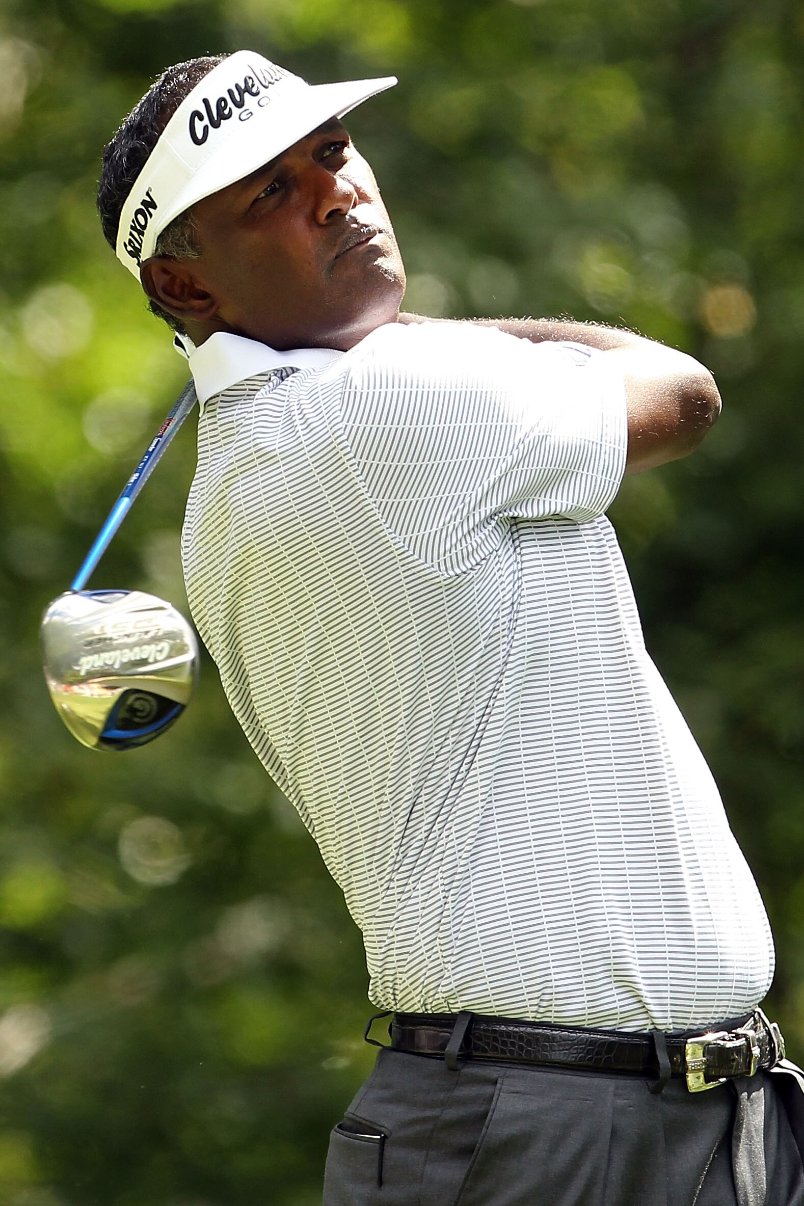 NORTON, MA - SEPTEMBER 05:  Vijay Singh of Fiji tees off on the ninth hole during the third round of the Deutsche Bank Championship at TPC Boston on September 5, 2010 in Norton, Massachusetts.  (Photo by Mike Ehrmann/Getty Images)