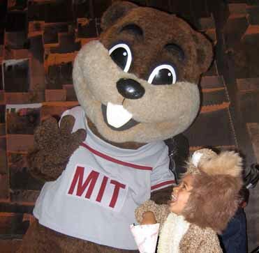 That beaver's going to devour that small child! Watch out!