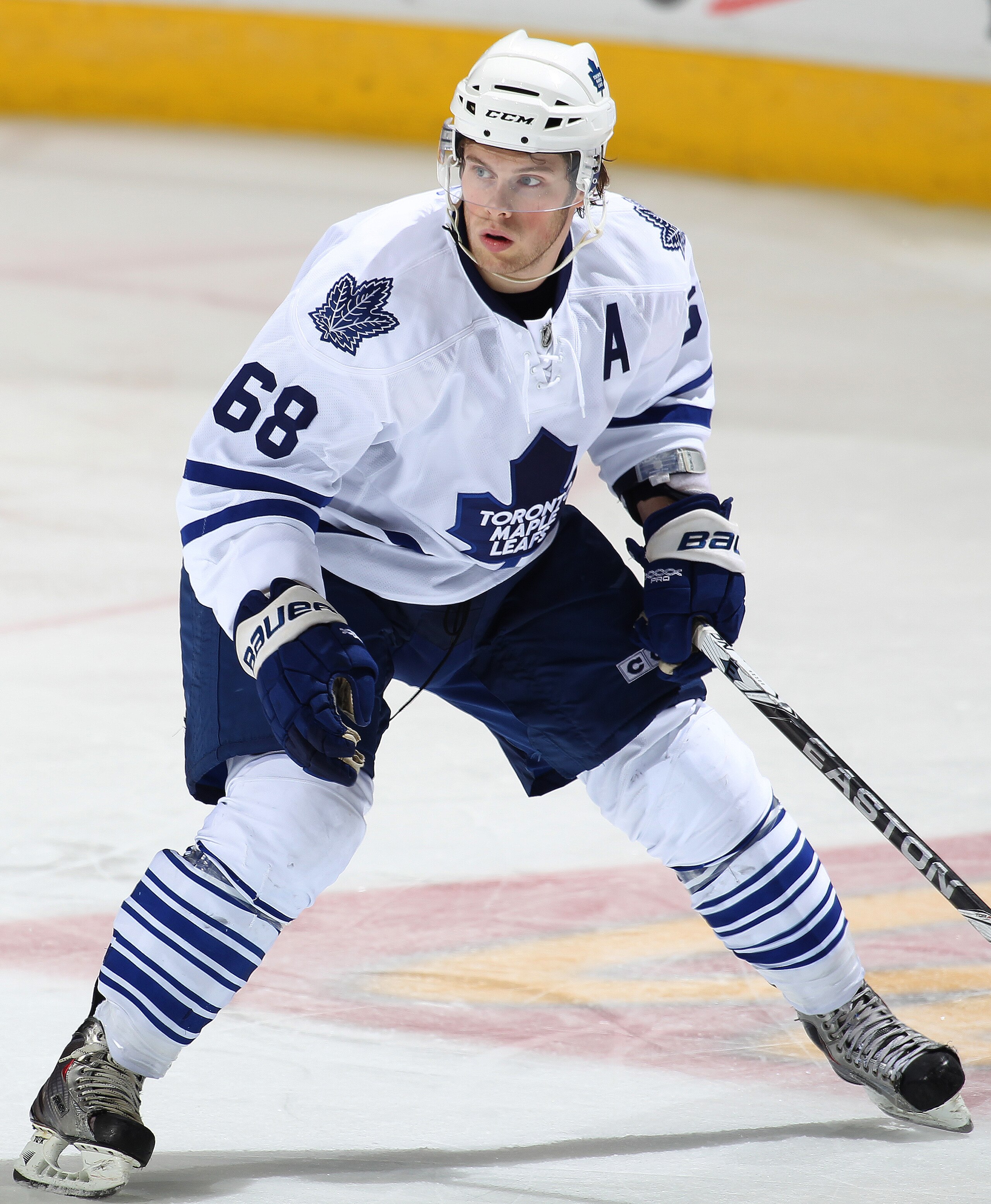 LONDON,ON - SEPTEMBER 12:  Kenny Ryan #68 of the Toronto Maple Leafs skates in a game against the Pittsburgh Penguins during the NHL Rookie Tournament on September 12,2010 at the John Labatt Centre in London, Ontario. The Penguins defeated the Leafs 2-1.