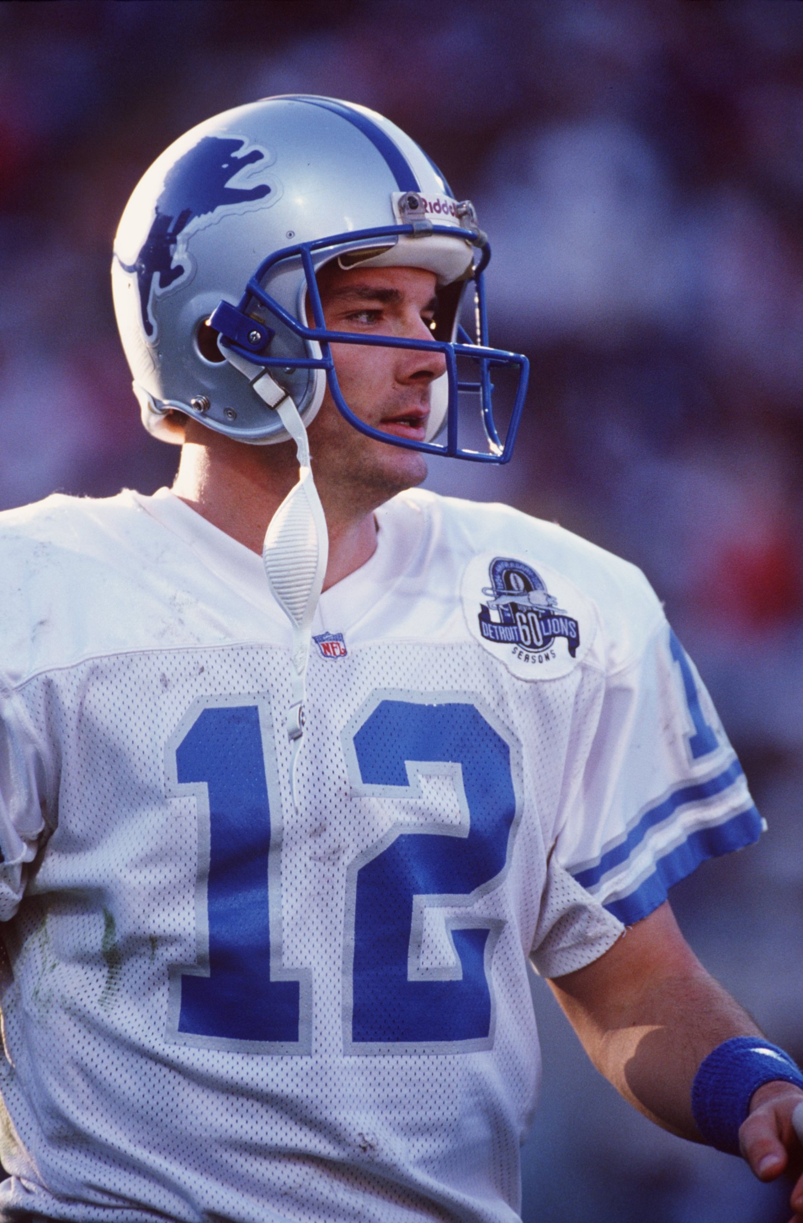 12 Dec 1993: A CANDID PORTRAIT OF DETROIT LIONS QUARTERBACK ERIK KRAMER ON THE FIELD DURING A 21-14 WIN AGAINST THE CARDINALS.