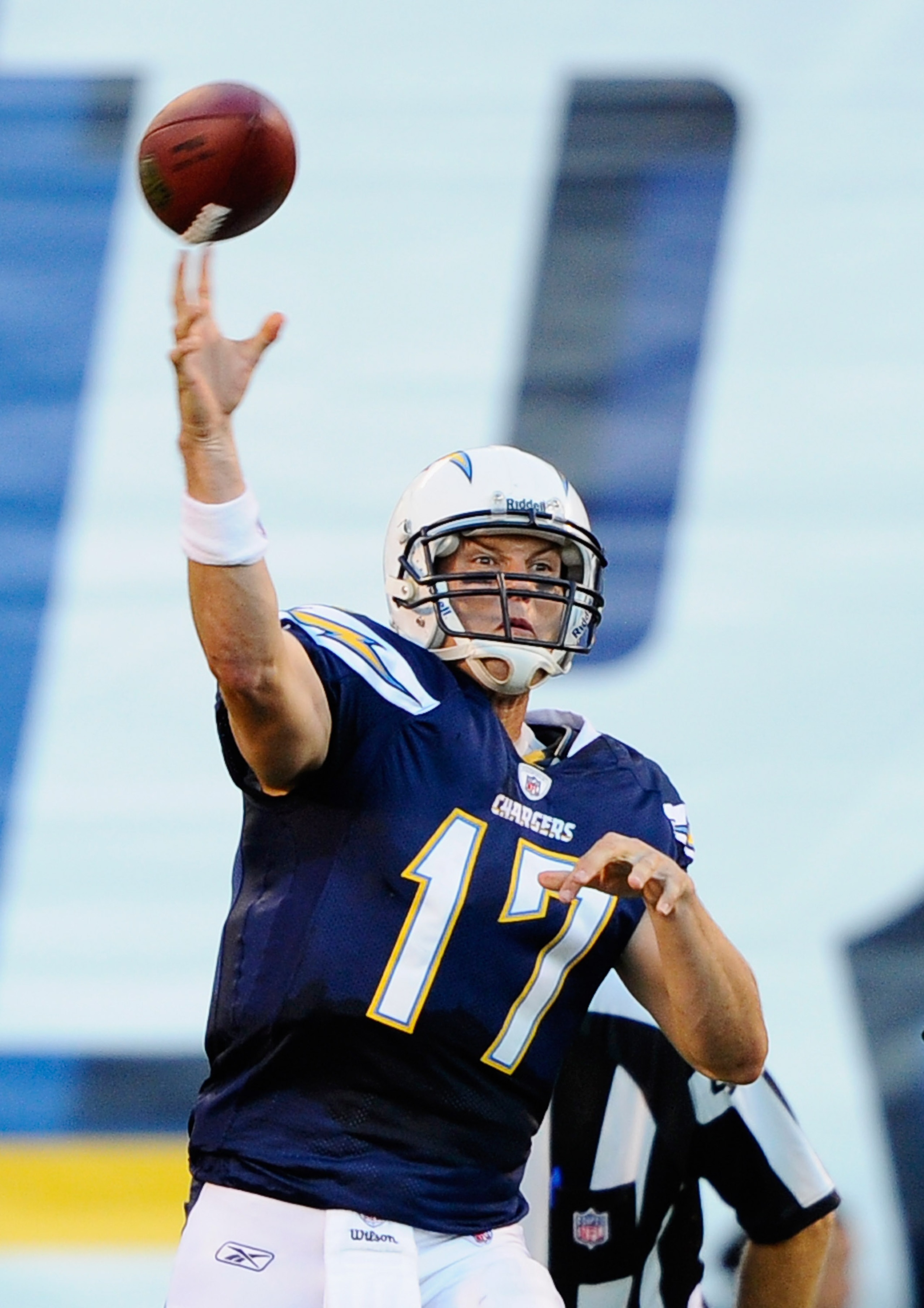SAN DIEGO - AUGUST 21: Quarterback Philip Rivers #17 of the San Diego Chargers throws a pass during the pre-season NFL football game against Dallas Cowboys at Qualcomm Stadium on August 21, 2010 in San Diego, California. (Photo by Kevork Djansezian/Gett SAN DIEGO - AUGUST 21: Quarterback Philip Rivers #17 of the San Diego Chargers throws a pass during the pre-season NFL football game against Dallas Cowboys at Qualcomm Stadium on August 21, 2010 in San Diego, California. (Photo by Kevork Djansezian/Gett