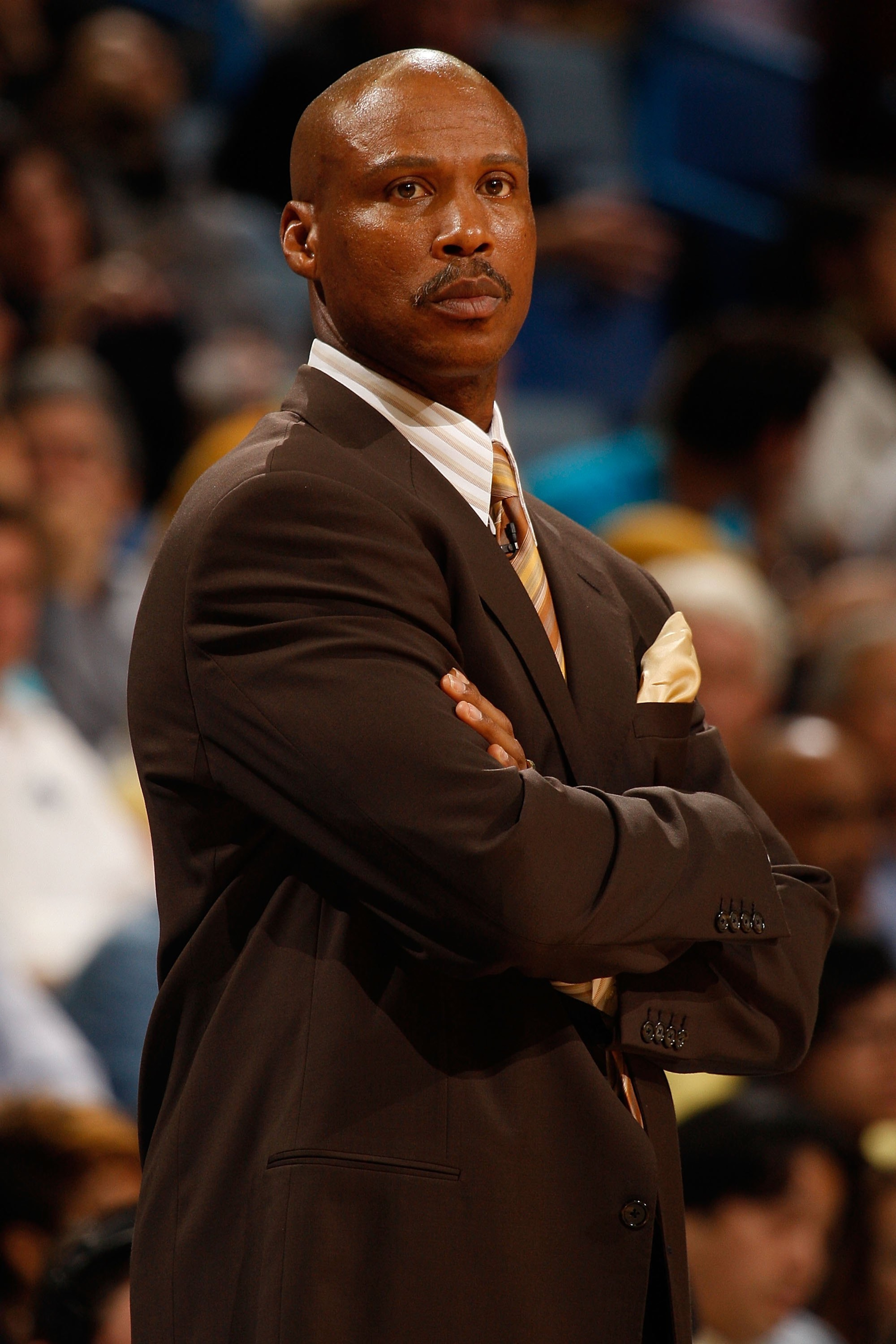 NEW ORLEANS - NOVEMBER 04:  Head coach Byron Scott of the New Orleans Hornets during the game against  the Dallas Mavericks at New Orleans Arena on November 4, 2009 in New Orleans, Louisiana.  NOTE TO USER: User expressly acknowledges and agrees that, by 