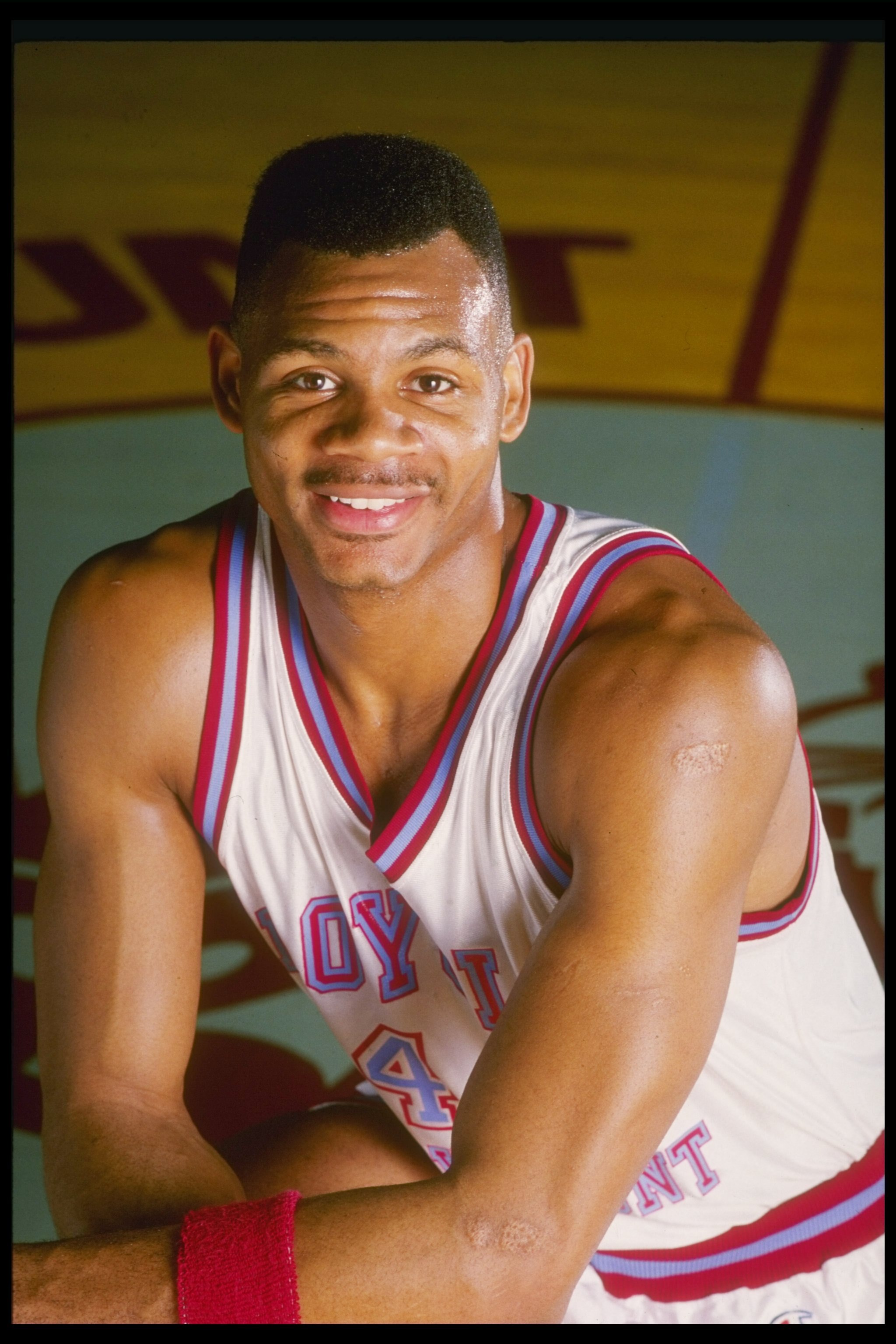 1989:  Forward Hank Gathers of the Loyola-Marymount Lions poses for a picture. Mandatory Credit: Tim de Frisco  /Allsport