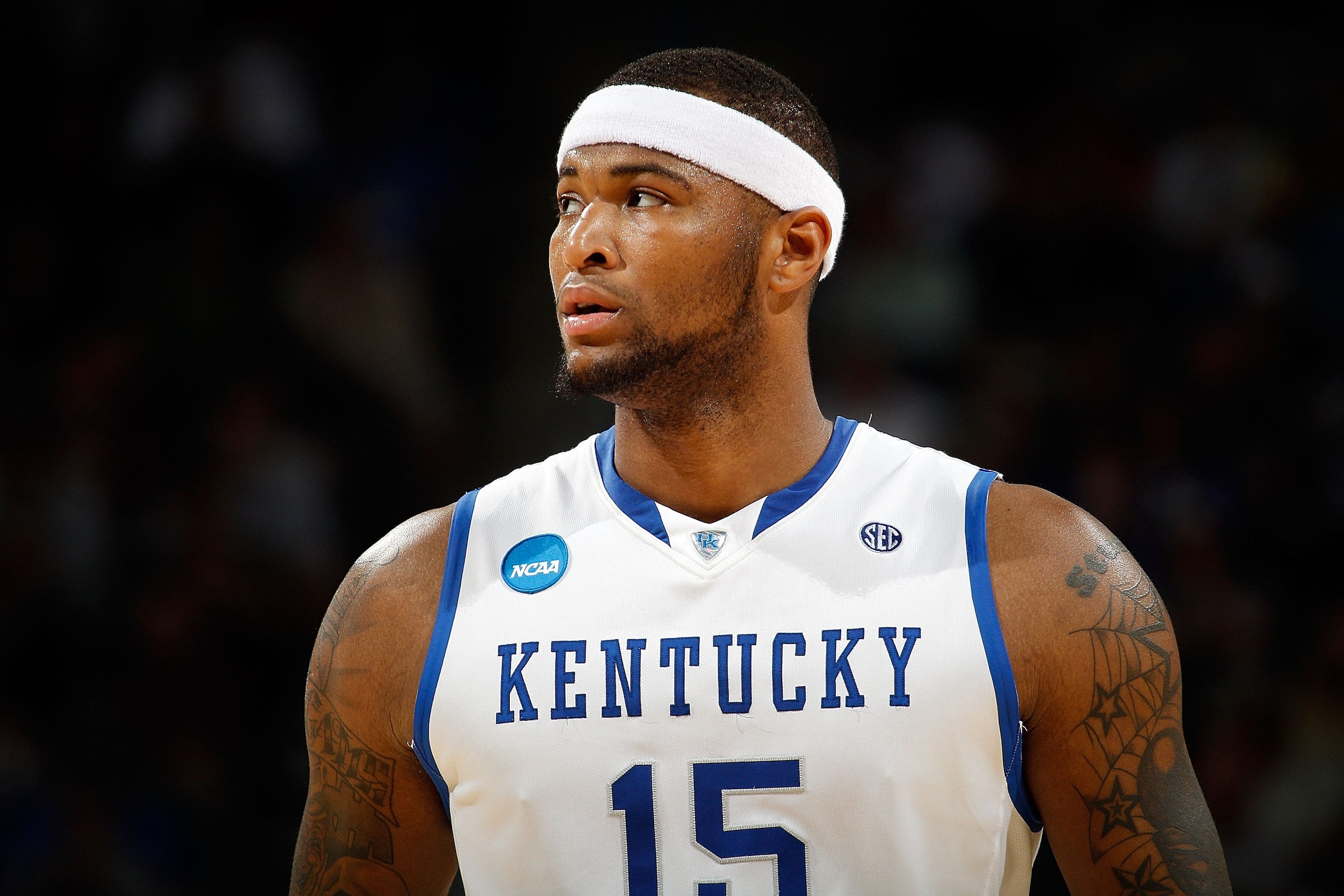 NEW ORLEANS - MARCH 20:  DeMarcus Cousins #15 of the Kentucky Wildcats during the game against the Wake Forest Demon Deacons during the second round of the 2010 NCAA men's basketball tournament at the New Orleans Arena on March 20, 2010 in New Orleans, Lo
