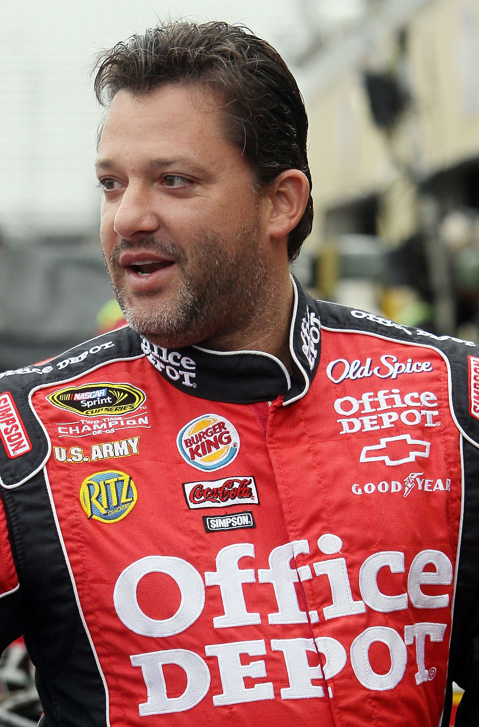 LOUDON, NH - SEPTEMBER 17:  Tony Stewart, driver of the #14 Office Depot/Old Spice Chevrolet, looks on during practice for the NASCAR Sprint Cup Series Sylvania 300 at New Hampshire Motor Speedway on September 17, 2010 in Loudon, New Hampshire.  (Photo by