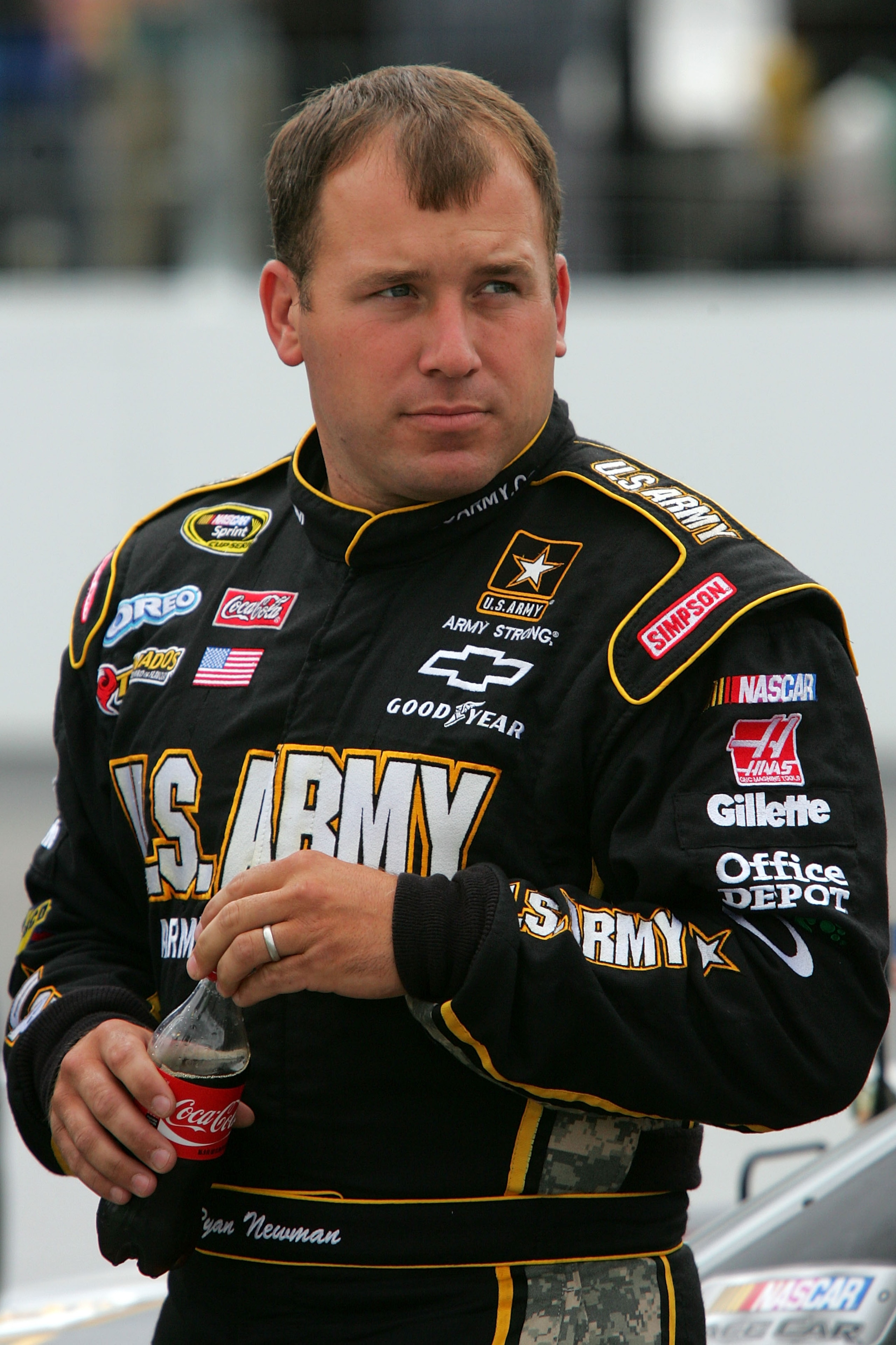 LOUDON, NH - SEPTEMBER 17:  Ryan Newman, driver of the #39 U.S. Army Chevolret, looks on during qualifying for the NASCAR Sprint Cup Series Sylvania 300 at New Hampshire Motor Speedway on September 17, 2010 in Loudon, New Hampshire.  (Photo by Jerry Markl
