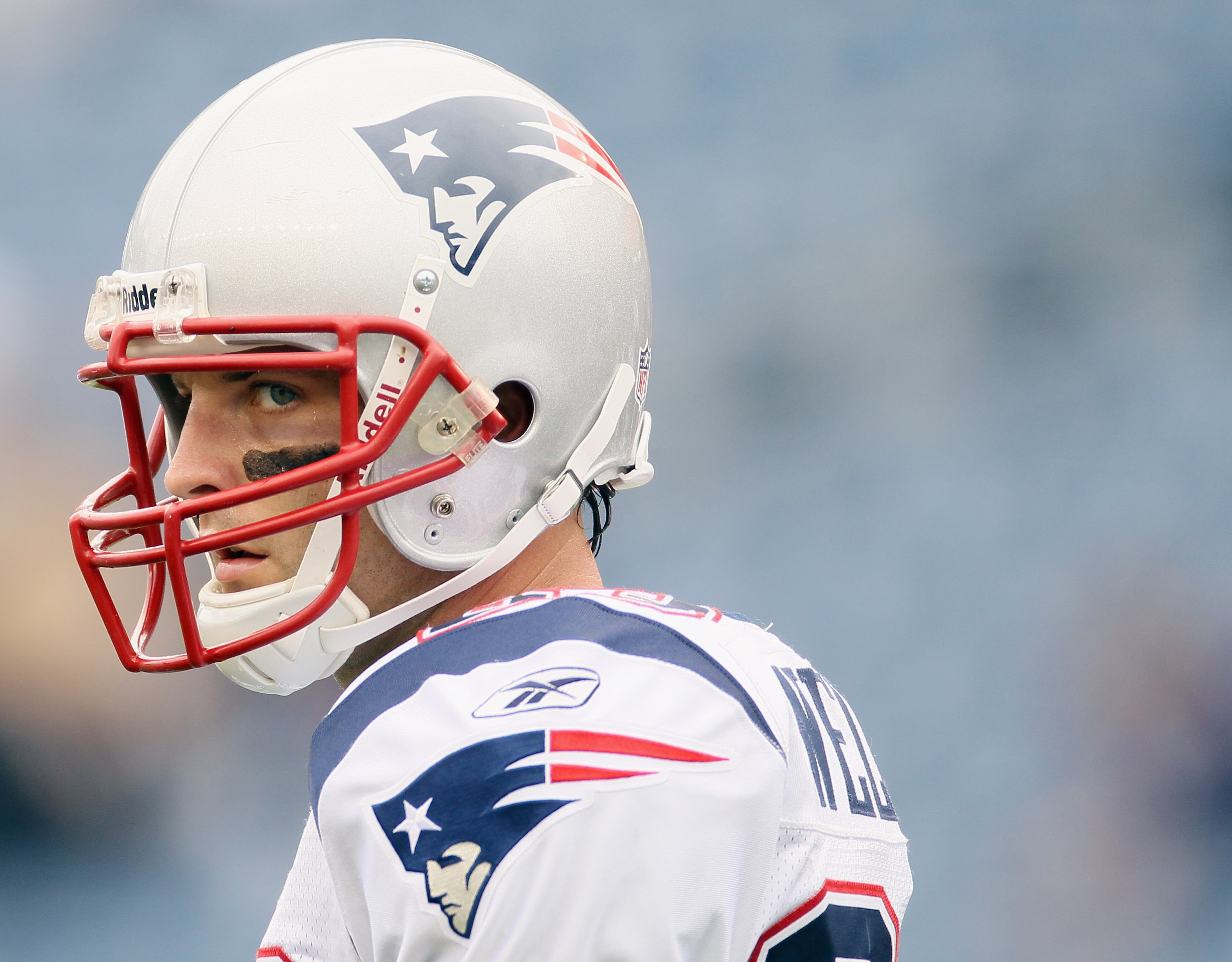 FOXBORO, MA - SEPTEMBER 12:  Wes Welker #83 of the New England Patriots looks on before the game against the Cincinnati Bengals during the NFL season opener on September 12, 2010 at Gillette Stadium in Foxboro, Massachusetts.  (Photo by Elsa/Getty Images)