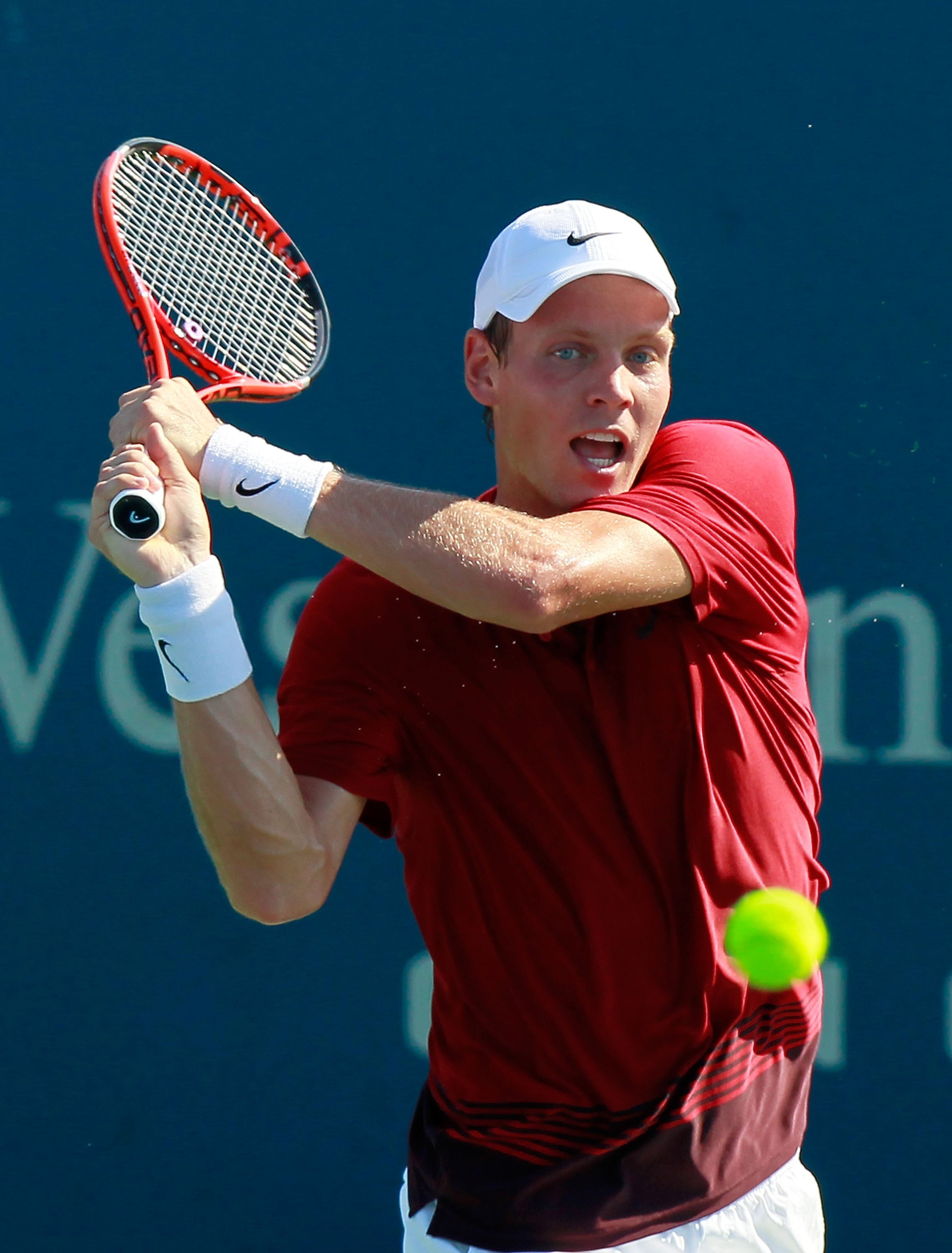 CINCINNATI - AUGUST 19:  Tomas Berdych of the Czech Republic during Day 4 of the Western & Southern Financial Group Masters at the Lindner Family Tennis Center on August 19, 2010 in Cincinnati, Ohio.  (Photo by Kevin C. Cox/Getty Images)