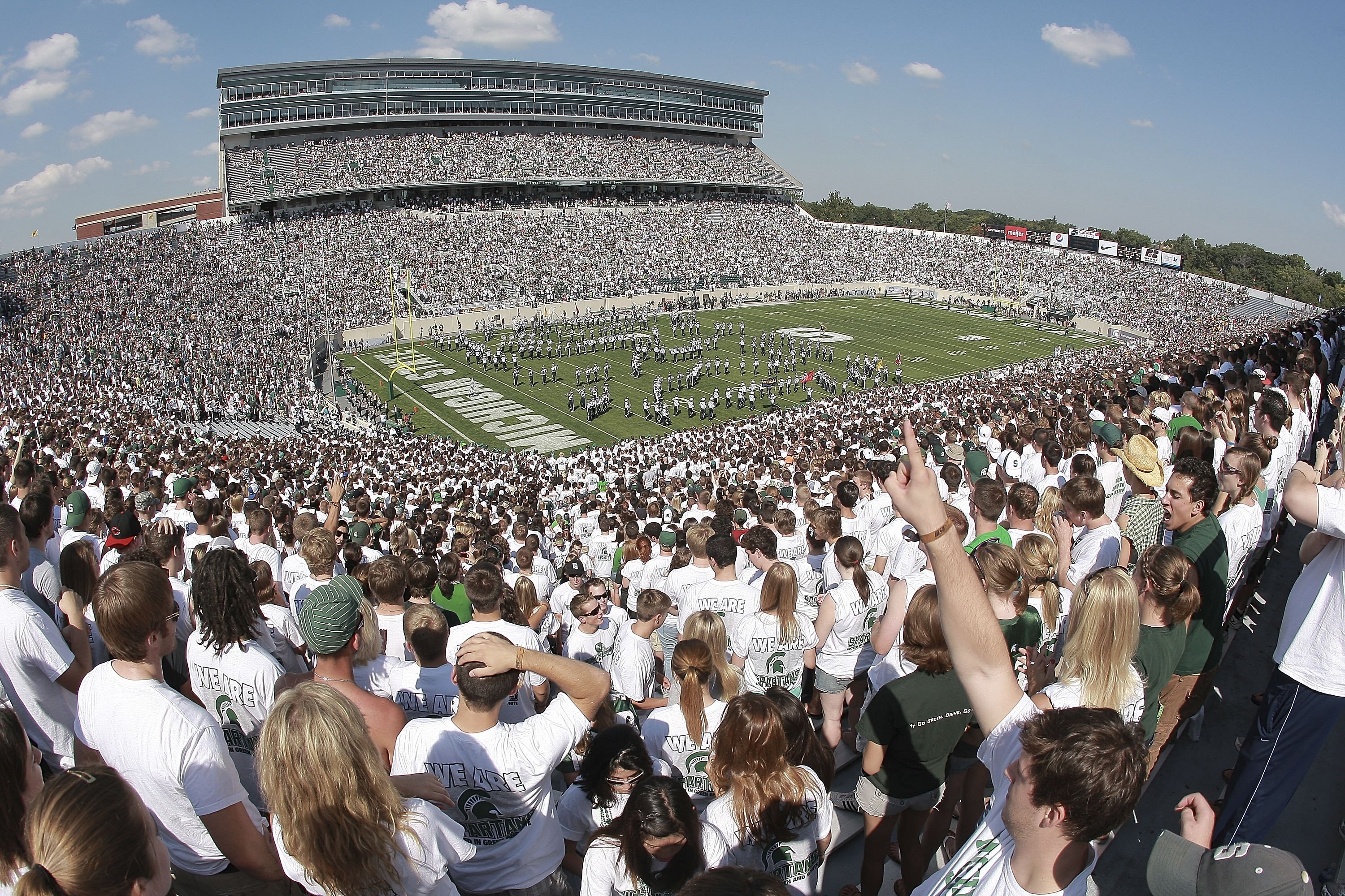 EAST LANSING, MI - SEPTEMBER 05:  General view of Spartan Stadium during the first quarter as the Montana State Bobcats play the Michigan State Spartans on September 5, 2009 at Spartan Stadium in East Lansing, Michigan.  (Photo by Leon Halip/Getty Images)