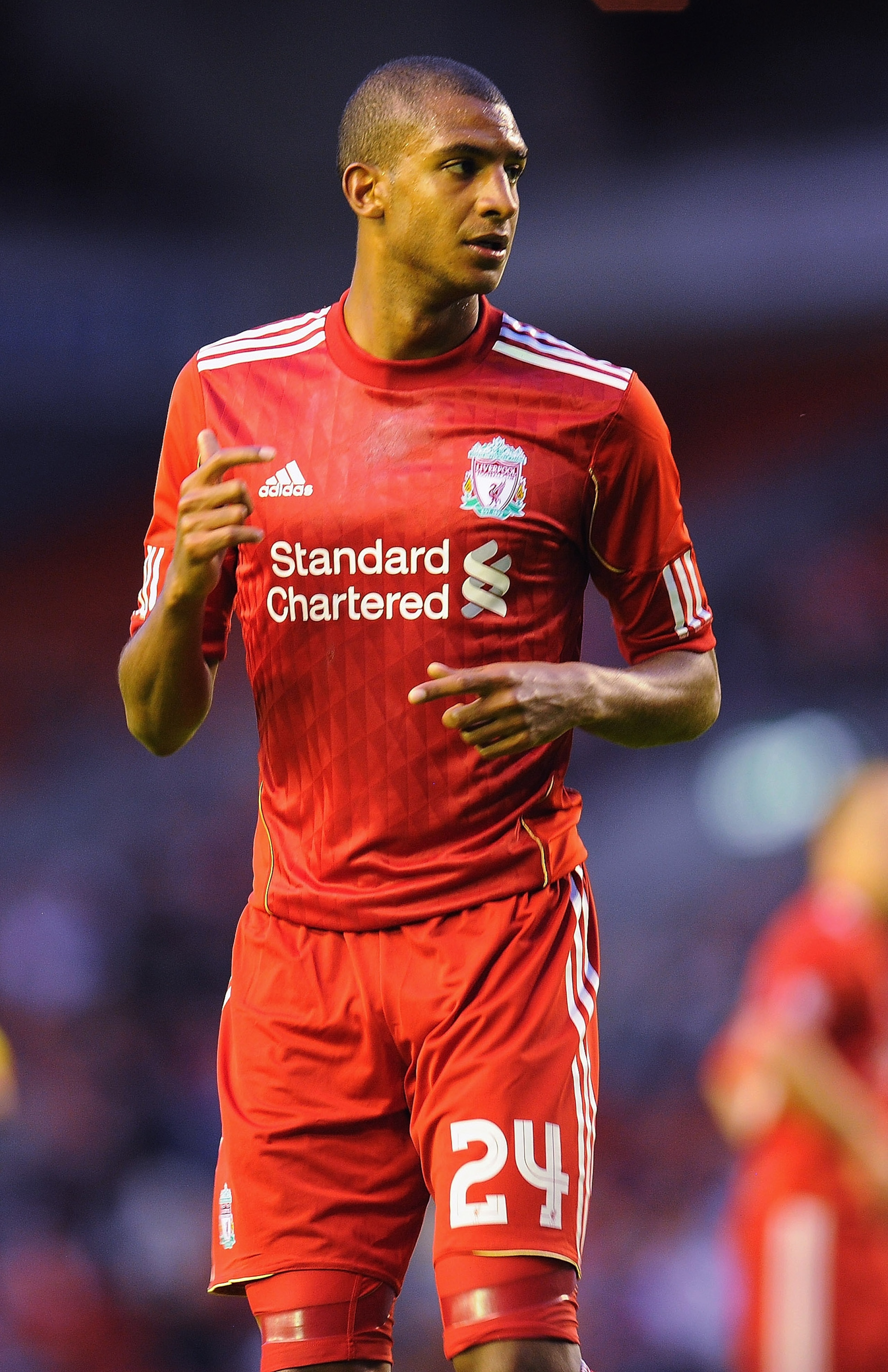 LIVERPOOL, ENGLAND - AUGUST 05: David Ngog of Liverpool in action during the Europa League, Third Qualifying Round, Second Leg match between Liverpool and FK Rabotnicki at Anfield on August 5, 2010 in Liverpool, England. (Photo by Clive Mason/Getty Imag LIVERPOOL, ENGLAND - AUGUST 05: David Ngog of Liverpool in action during the Europa League, Third Qualifying Round, Second Leg match between Liverpool and FK Rabotnicki at Anfield on August 5, 2010 in Liverpool, England. (Photo by Clive Mason/Getty Imag