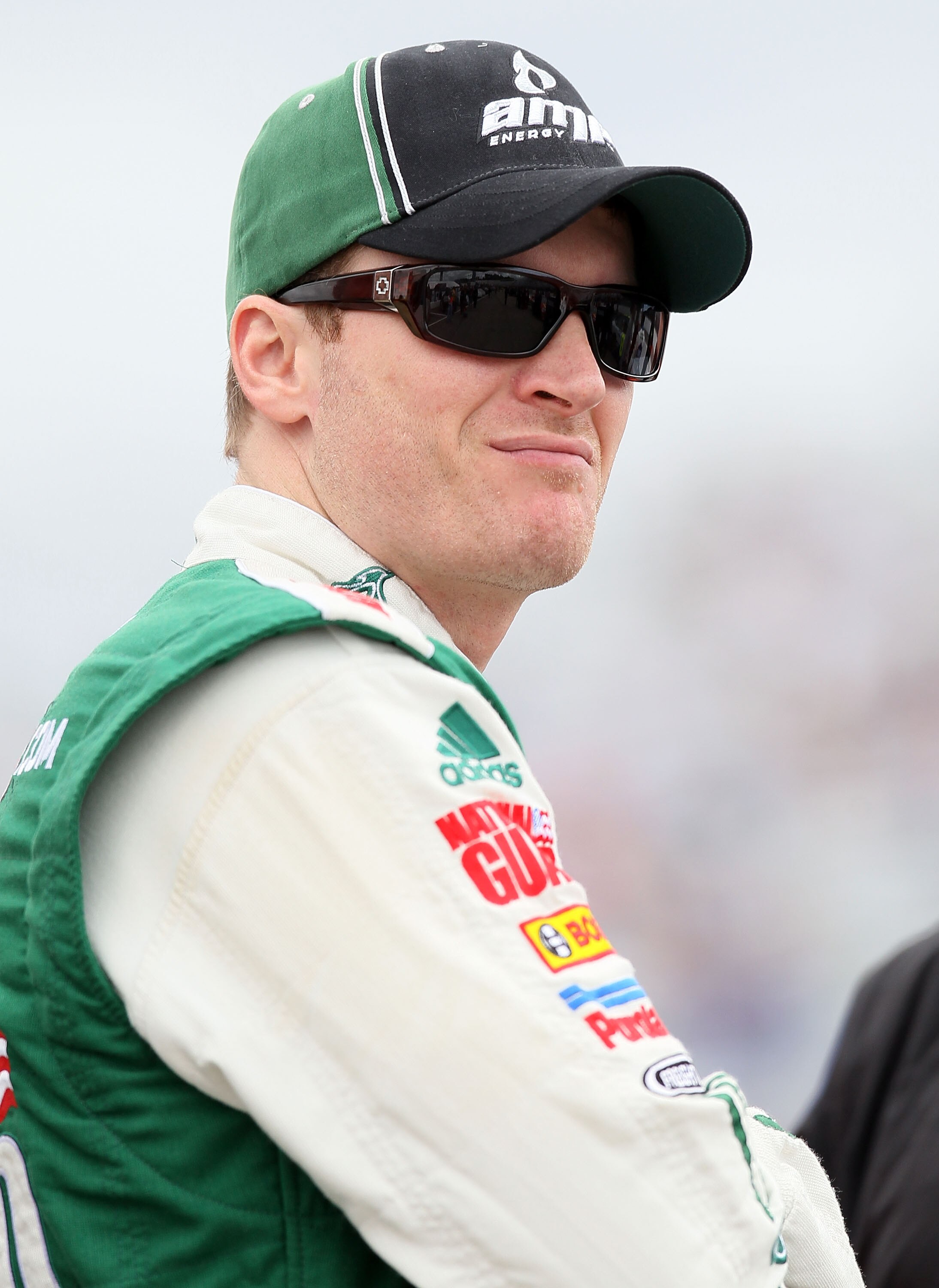 LOUDON, NH - SEPTEMBER 17:  Dale Earnhardt Jr., driver of the #88 AMP Energy/National Guard Chevrolet, during qualifying for the NASCAR Sprint Cup Series Sylvania 300 at New Hampshire Motor Speedway on September 17, 2010 in Loudon, New Hampshire.  (Photo