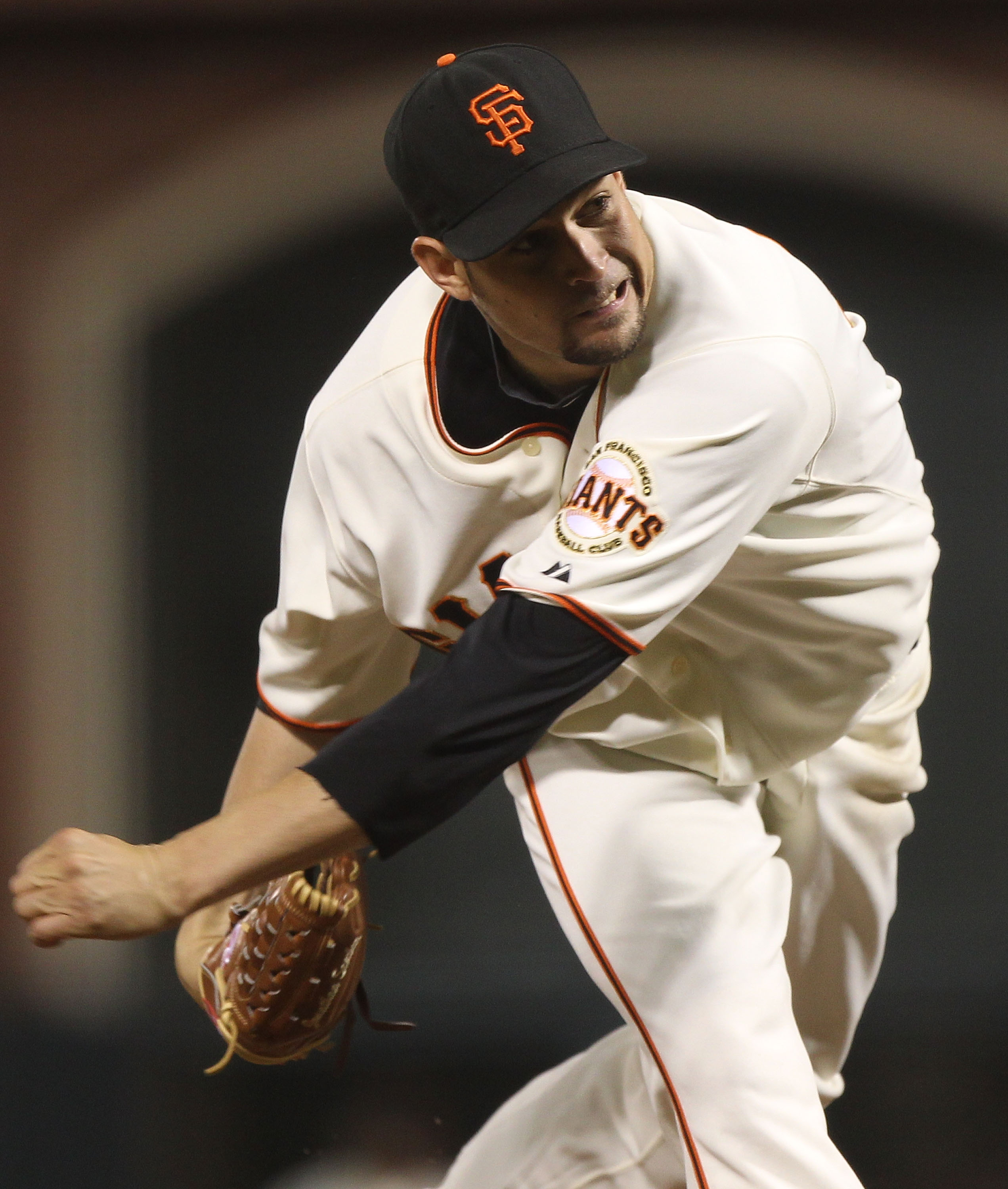 SAN FRANCISCO - SEPTEMBER 16: Jonathan Sanchez #57 of the San Francisco Giants pitches against the Los Angeles Dodgers during a Major League Baseball game at AT&T Park on September 16, 2010 in San Francisco, California. (Photo by Jed Jacobsohn/Getty Ima SAN FRANCISCO - SEPTEMBER 16: Jonathan Sanchez #57 of the San Francisco Giants pitches against the Los Angeles Dodgers during a Major League Baseball game at AT&T Park on September 16, 2010 in San Francisco, California. (Photo by Jed Jacobsohn/Getty Ima