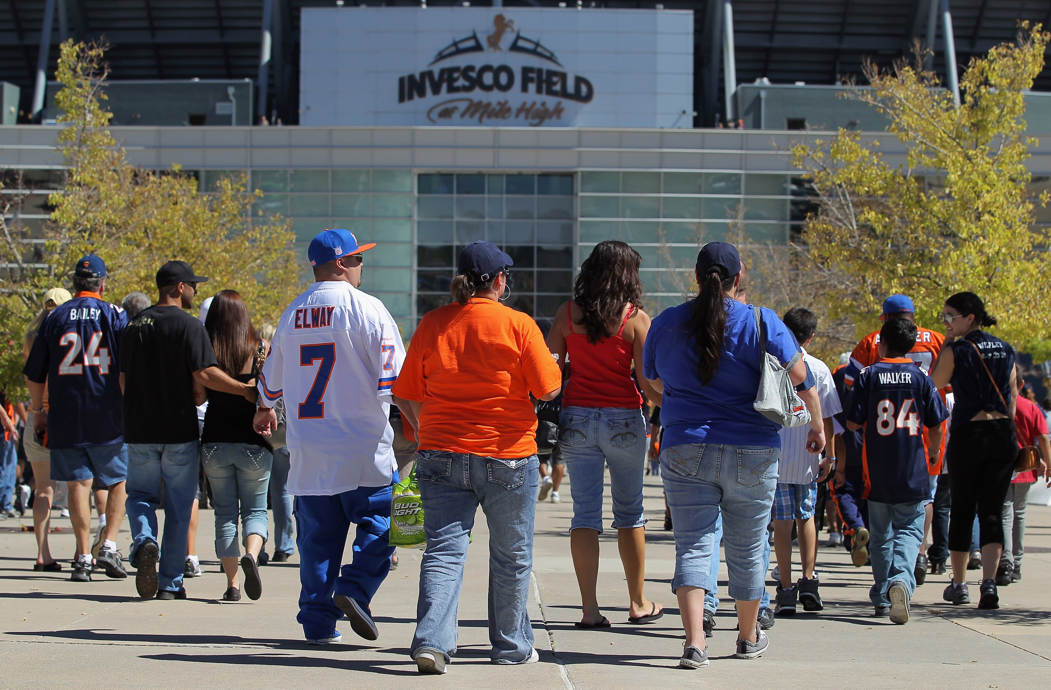 DENVER - SEPTEMBER 19:  Fans head for the gates as the Seattle Seahawks face the Denver Broncos at INVESCO Field at Mile High on September 19, 2010 in Denver, Colorado.  (Photo by Doug Pensinger/Getty Images)
