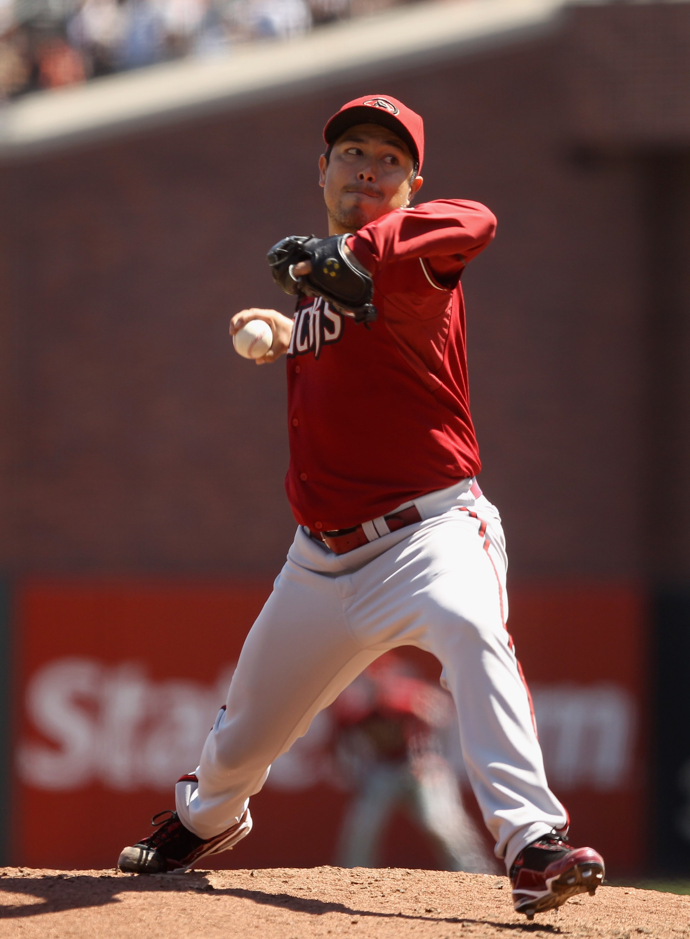 SAN FRANCISCO - AUGUST 29: Rodrigo Lopez #13 of the Arizona Diamondbacks pitches against the San Francisco Giants at AT&T Park on August 29, 2010 in San Francisco, California. (Photo by Ezra Shaw/Getty Images) SAN FRANCISCO - AUGUST 29: Rodrigo Lopez #13 of the Arizona Diamondbacks pitches against the San Francisco Giants at AT&T Park on August 29, 2010 in San Francisco, California. (Photo by Ezra Shaw/Getty Images)