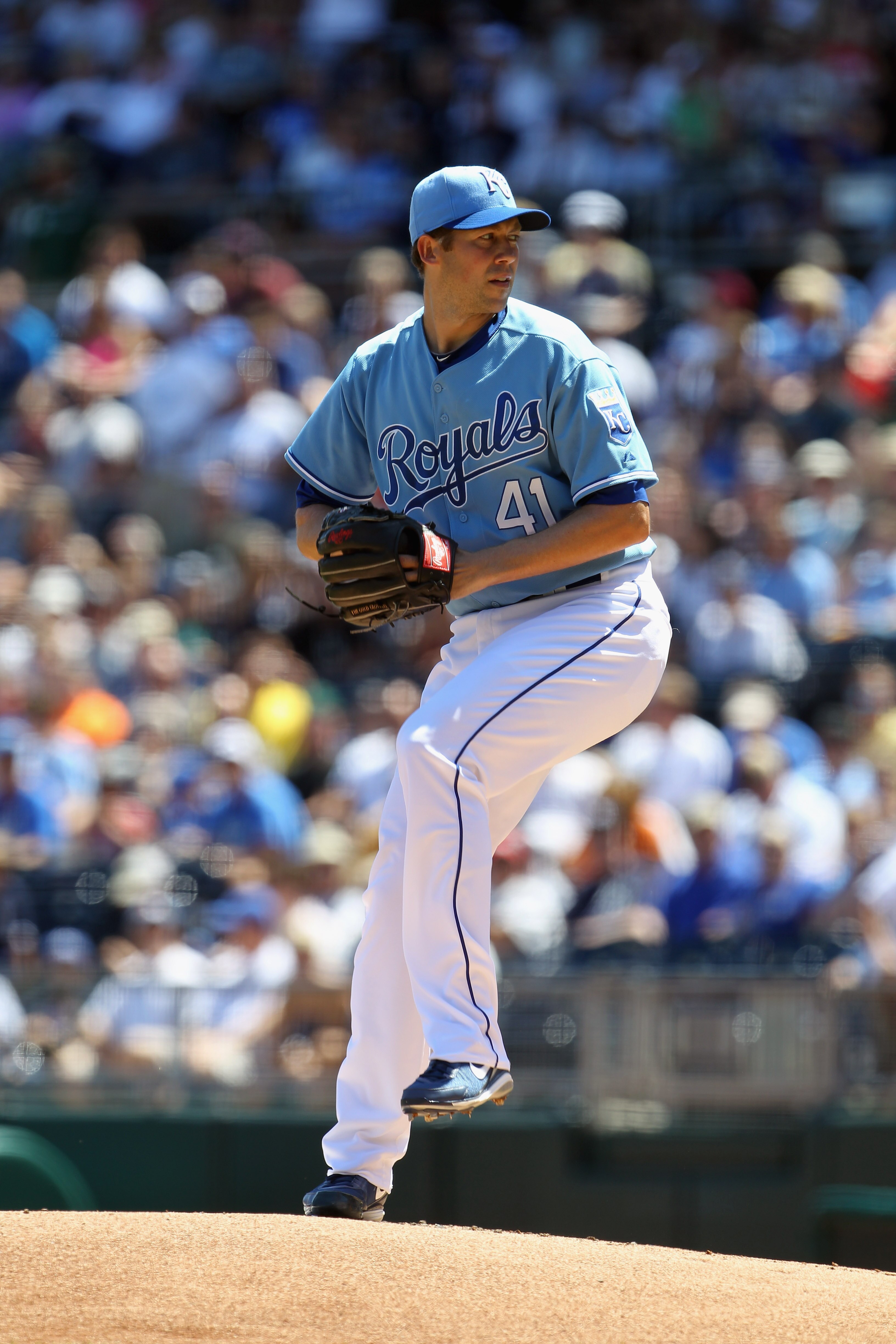 KANSAS CITY, MO - AUGUST 15: Pitcher Bryan Bullington #41 of the Kansas City Royals in action during the game against the New York Yankees on August 15, 2010 at Kauffman stadium in Kansas City, Missouri. (Photo by Jamie Squire/Getty Images) KANSAS CITY, MO - AUGUST 15: Pitcher Bryan Bullington #41 of the Kansas City Royals in action during the game against the New York Yankees on August 15, 2010 at Kauffman stadium in Kansas City, Missouri. (Photo by Jamie Squire/Getty Images)