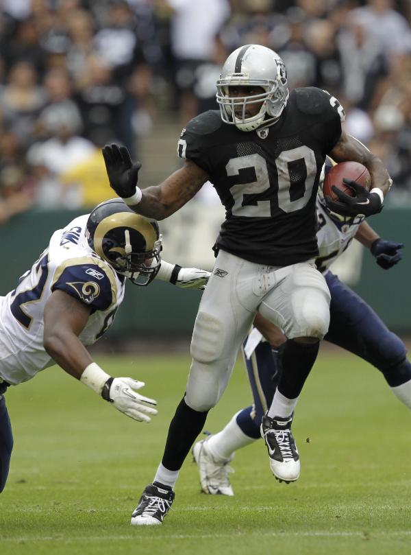 Darren McFadden doing his best to prove the critics wrong.