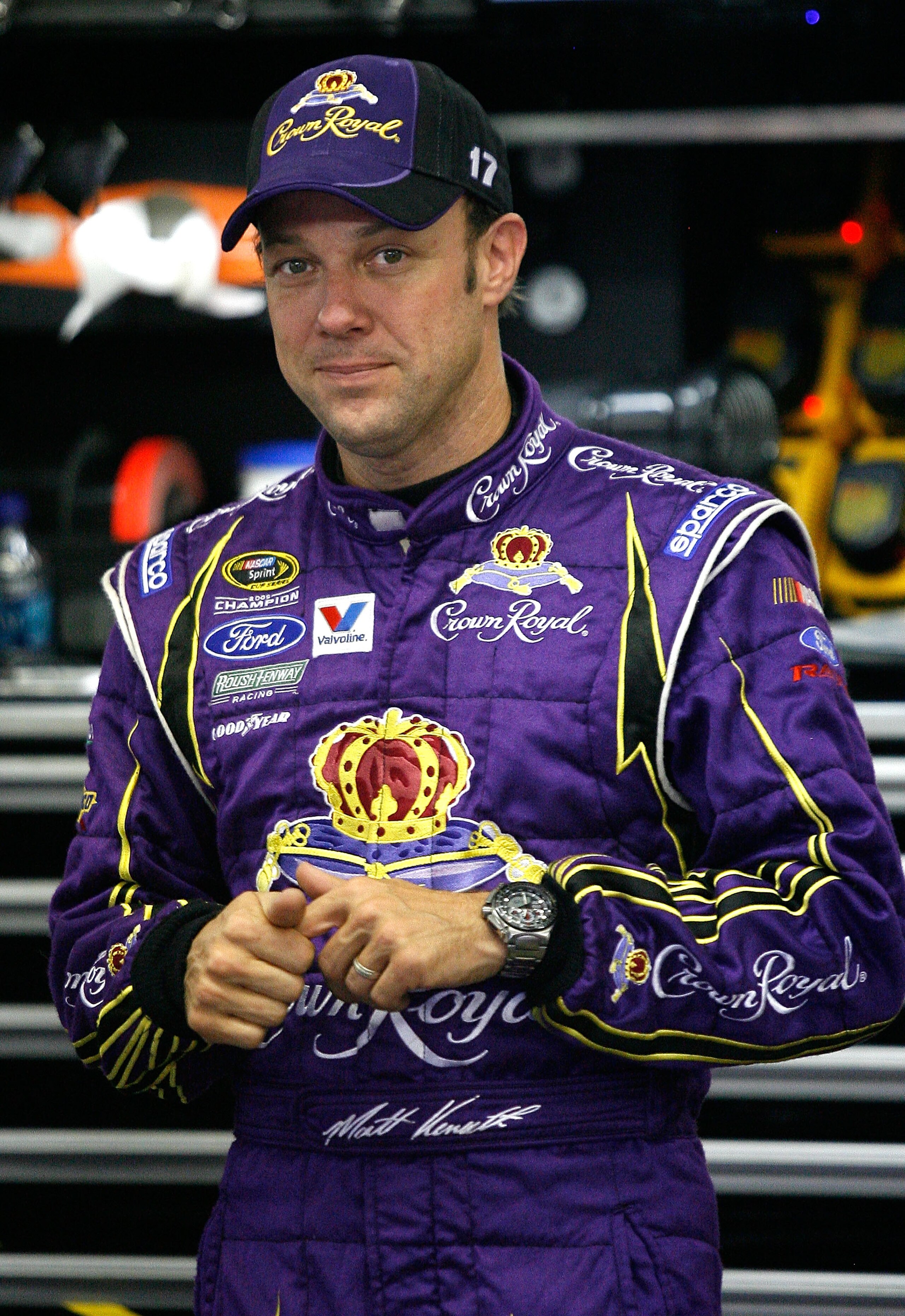 LOUDON, NH - SEPTEMBER 17: Matt Kenseth, driver of the #17 Crown Royal Ford, waits in the garage during practice for the NASCAR Sprint Cup Series Sylvania 300 at New Hampshire Motor Speedway on September 17, 2010 in Loudon, New Hampshire. (Photo by Tom LOUDON, NH - SEPTEMBER 17: Matt Kenseth, driver of the #17 Crown Royal Ford, waits in the garage during practice for the NASCAR Sprint Cup Series Sylvania 300 at New Hampshire Motor Speedway on September 17, 2010 in Loudon, New Hampshire. (Photo by Tom