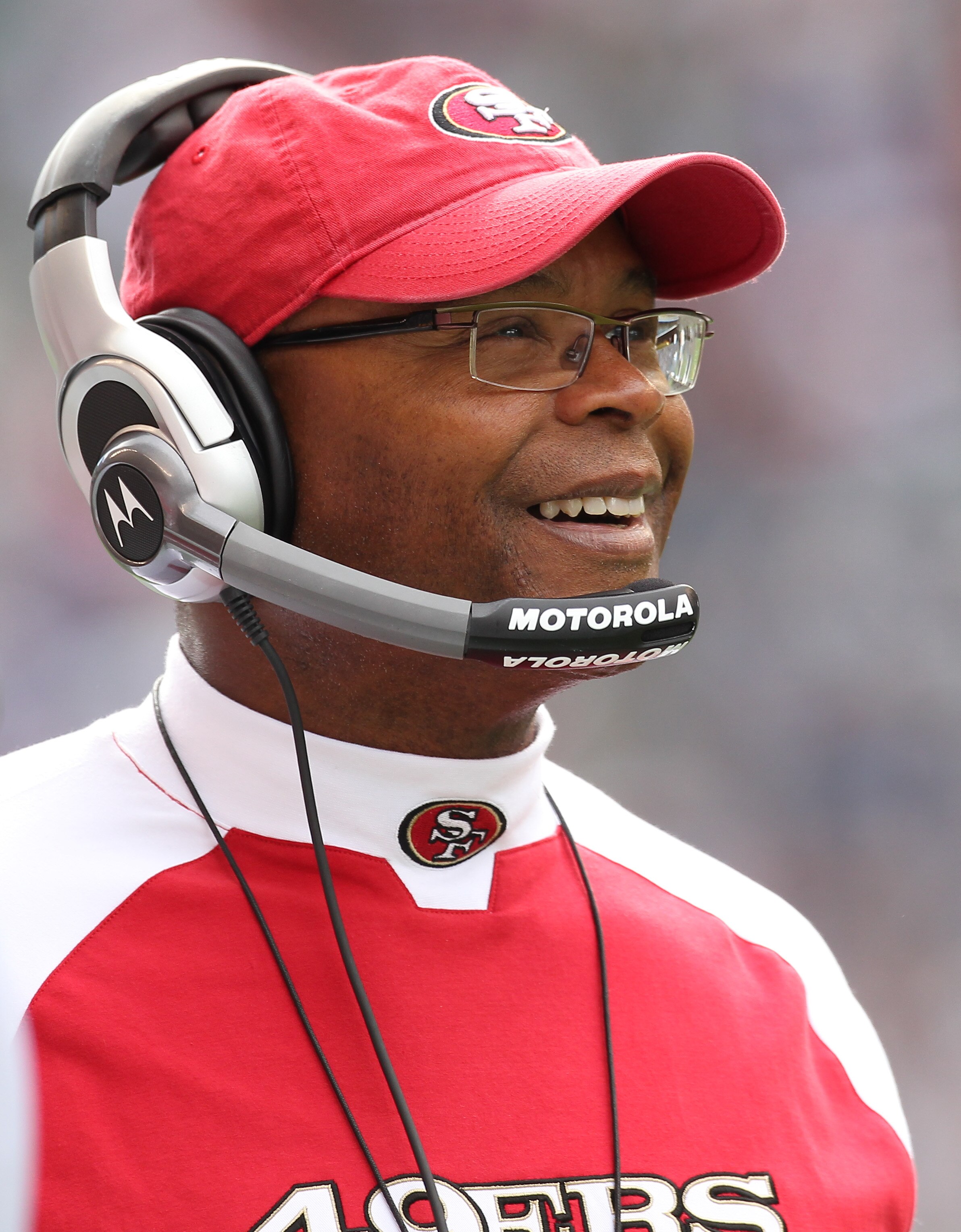 SEATTLE - SEPTEMBER 12:  Head coach Mike Singletary of the San Francisco 49ers looks on during the NFL season opener against the Seattle Seahawks at Qwest Field on September 12, 2010 in Seattle, Washington. (Photo by Otto Greule Jr/Getty Images)