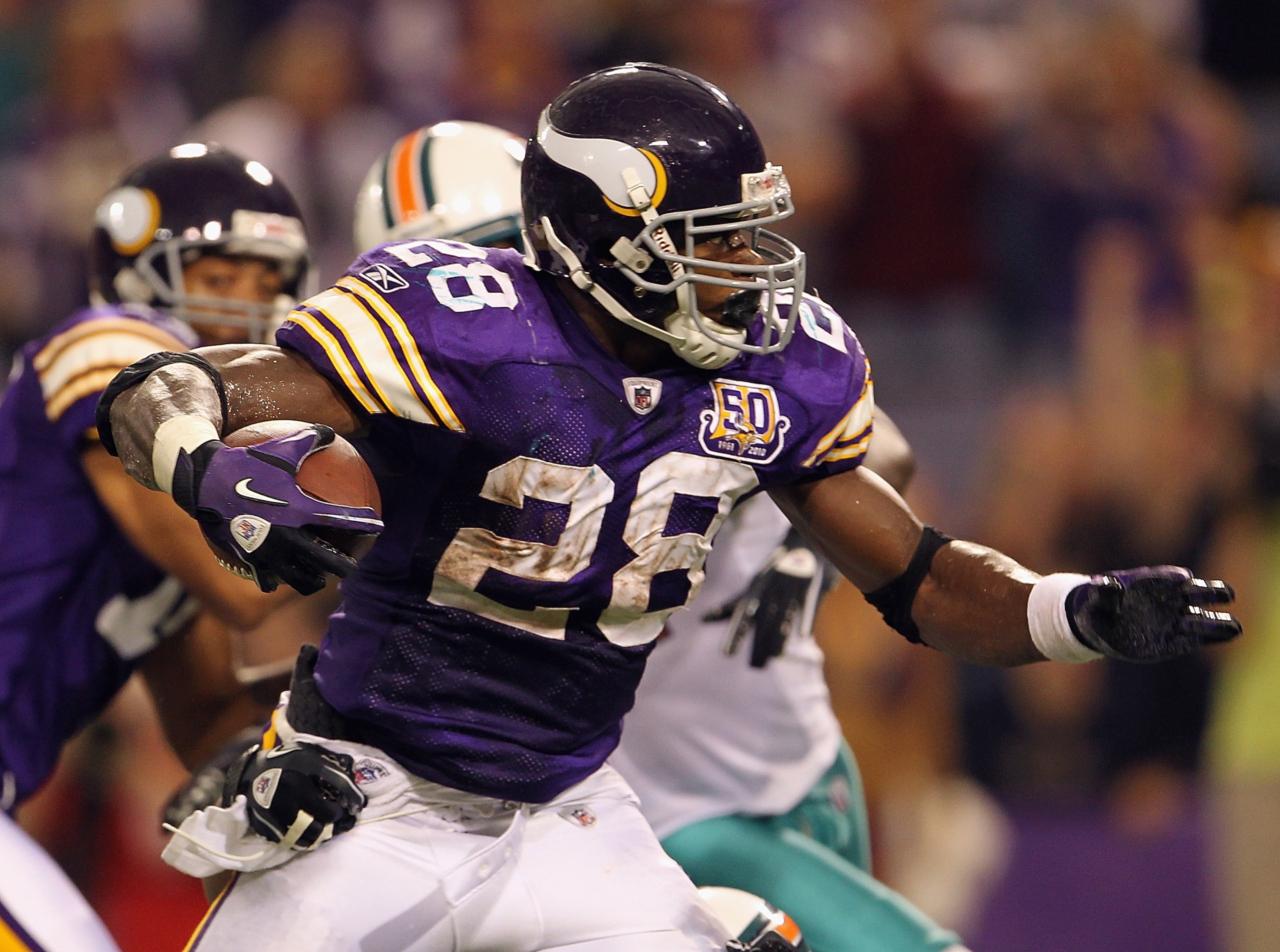MINNEAPOLIS - SEPTEMBER 19:  of the Miami Dolphins of the Minnesota Vikings during the game on September 19, 2010 at Hubert H. Humphrey Metrodome in Minneapolis, Minnesota.  (Photo by Jamie Squire/Getty Images)