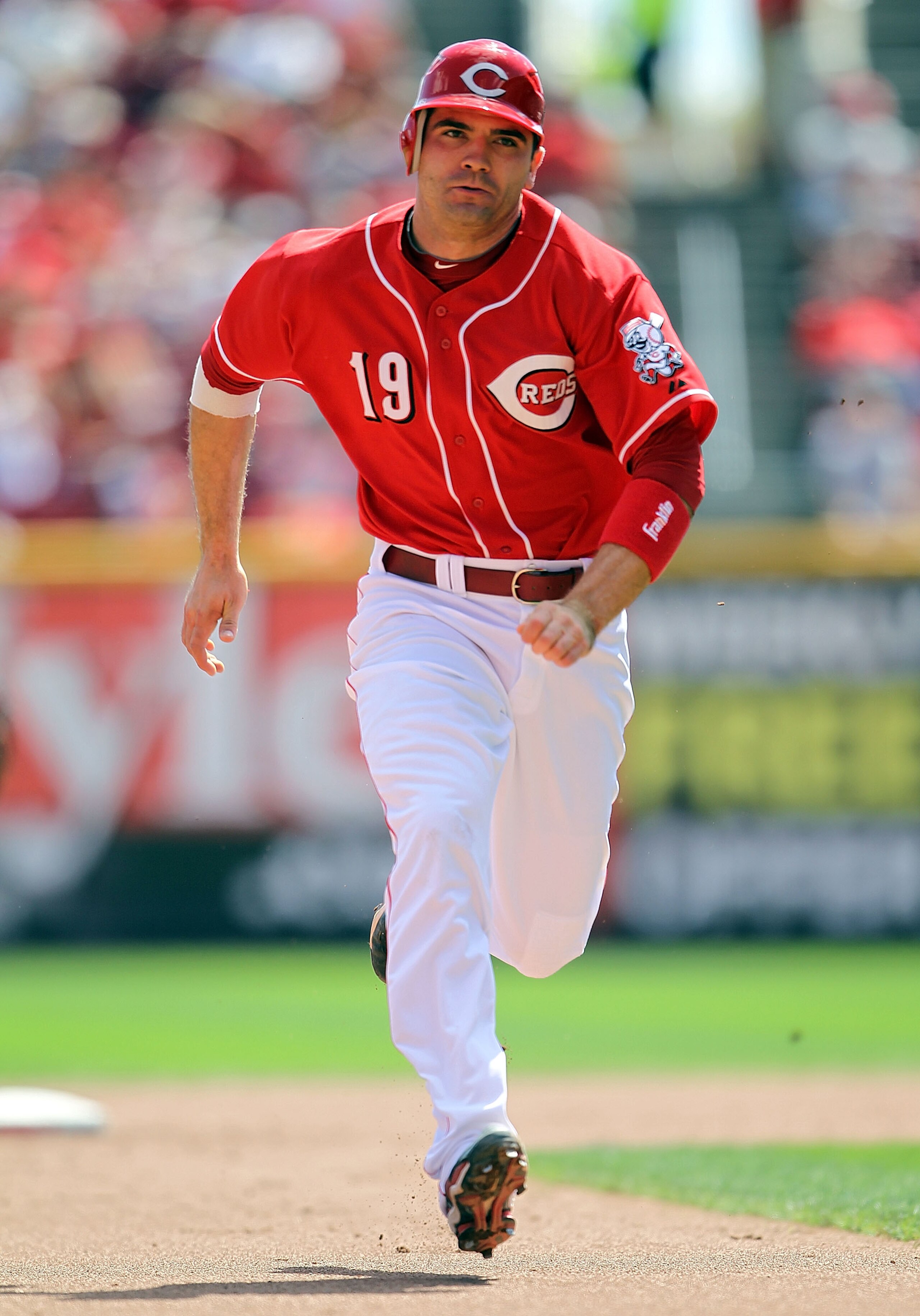 CINCINNATI - SEPTEMBER 12: Joey Votto #19 of the Cincinnati Reds runs to third base in the fourth inning during the game against the Pittsburgh Pirates at Great American Ballpark on September 12, 2010 in Cincinnati, Ohio. (Photo by Andy Lyons/Getty Ima CINCINNATI - SEPTEMBER 12: Joey Votto #19 of the Cincinnati Reds runs to third base in the fourth inning during the game against the Pittsburgh Pirates at Great American Ballpark on September 12, 2010 in Cincinnati, Ohio. (Photo by Andy Lyons/Getty Ima